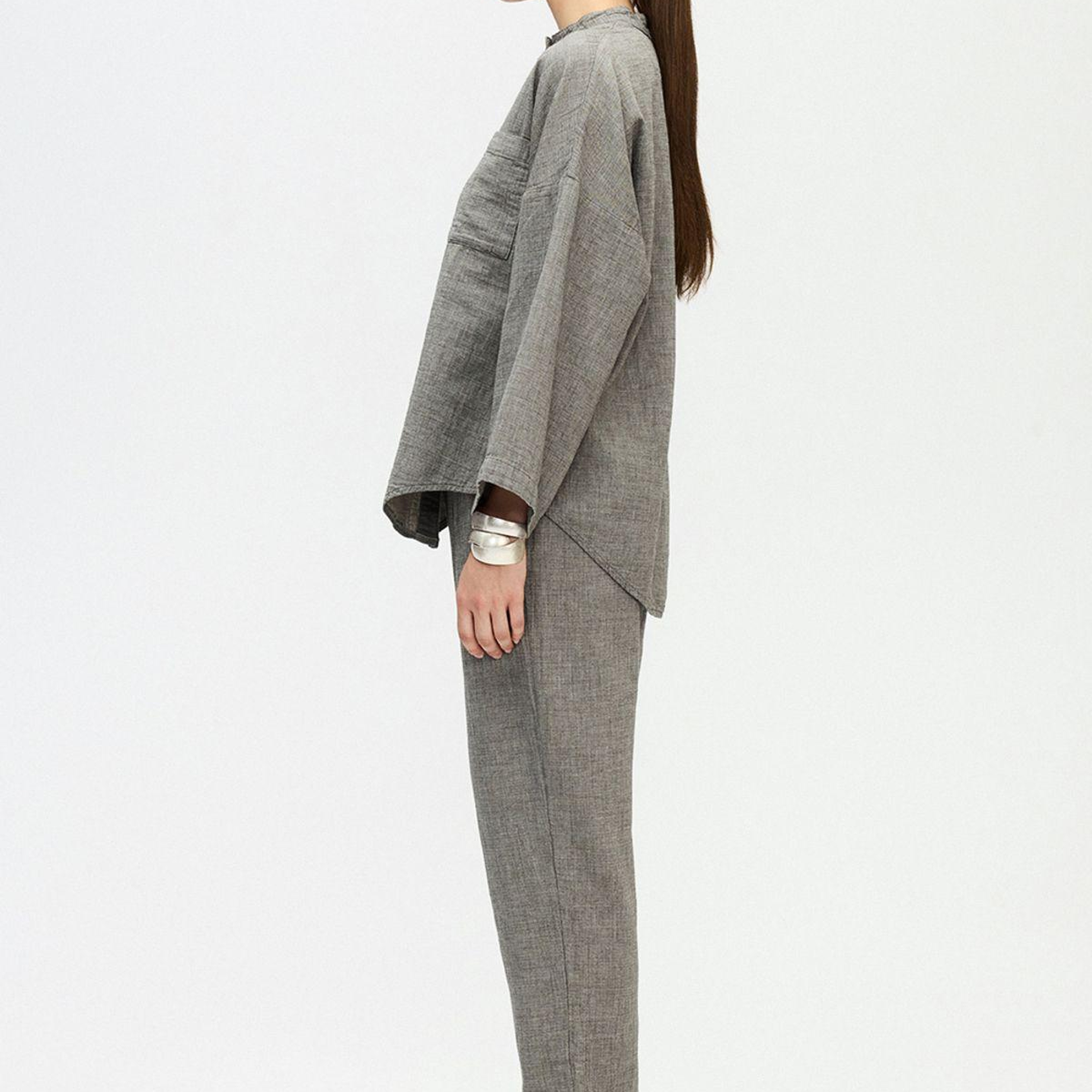 İKİKIZ Gri Slouchy Pantolon Kadın Gri