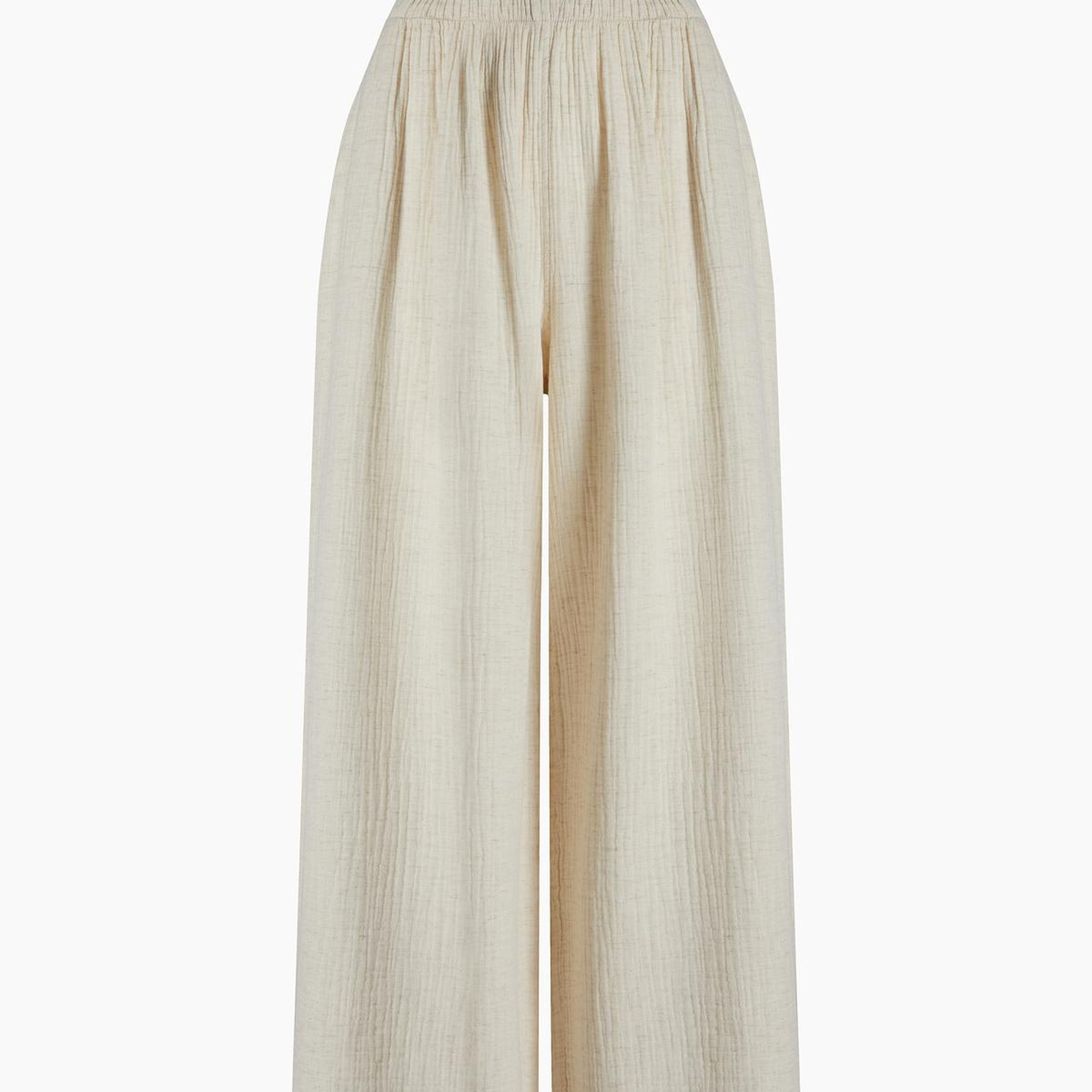 İKİKIZ Crinkle Palazzo Pantolon Kadın Naturel