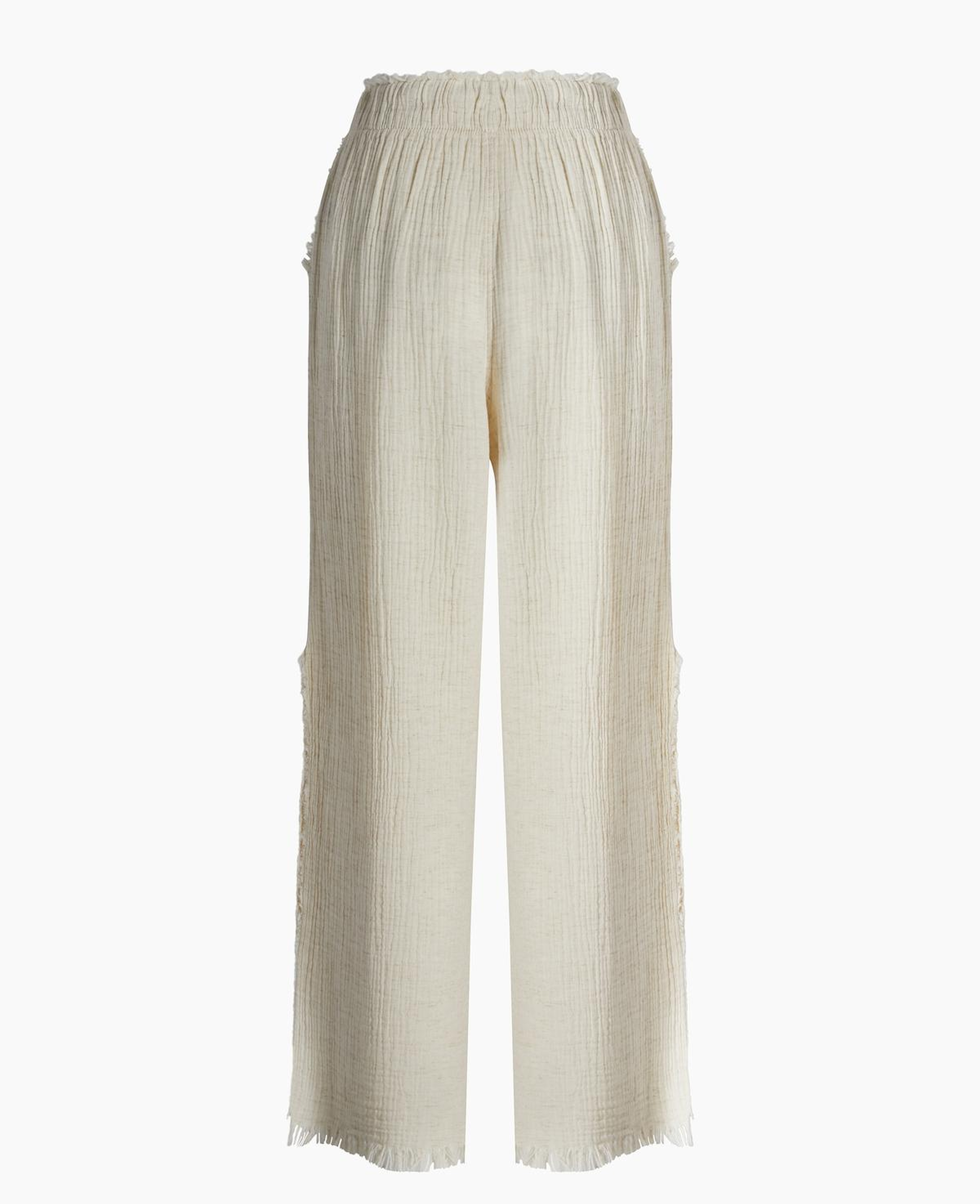 İKİKIZ Crinkle Yırtmaçlı Pantolon Kadın Naturel