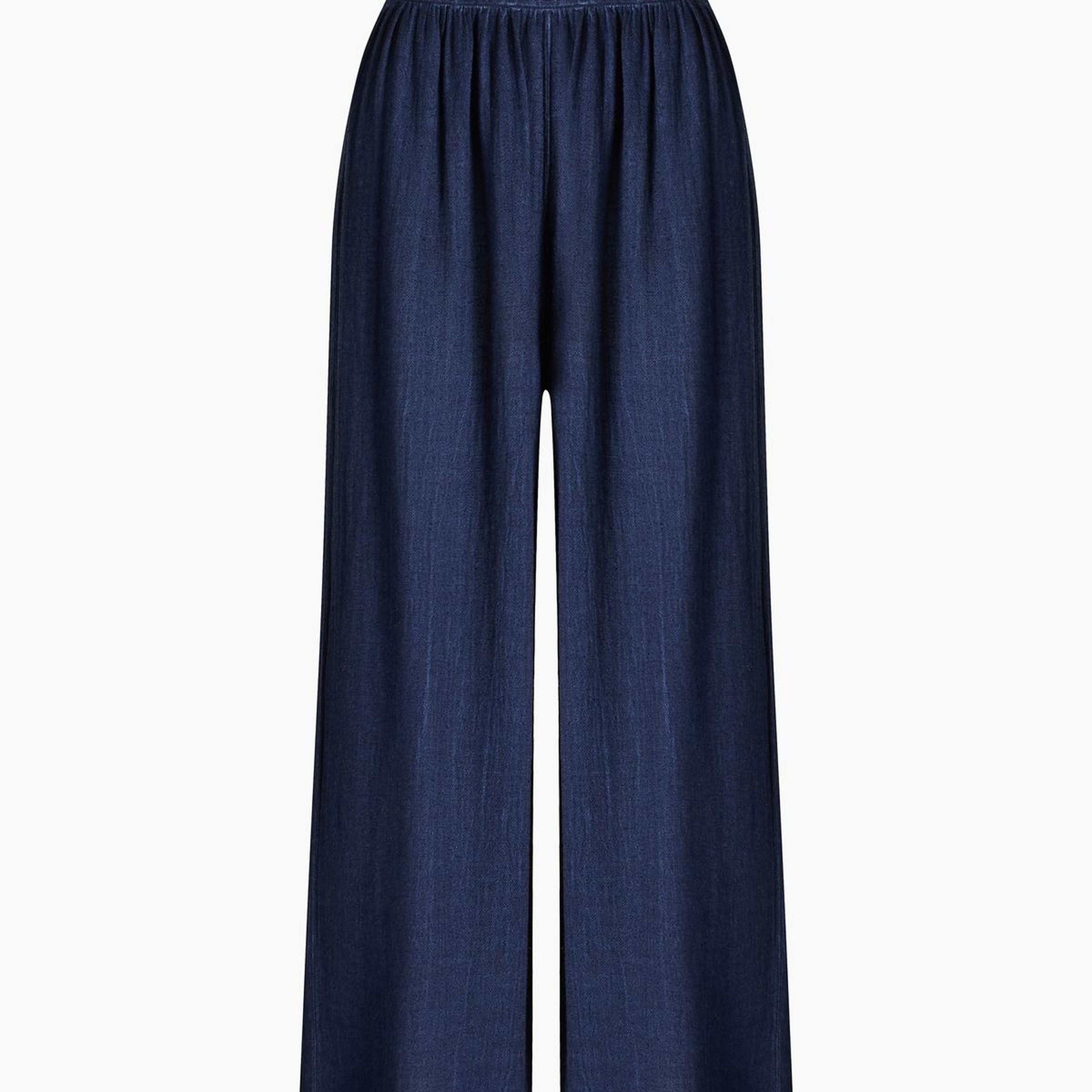 İKİKIZ Keten Navy Pantolon Kadın Lacivert