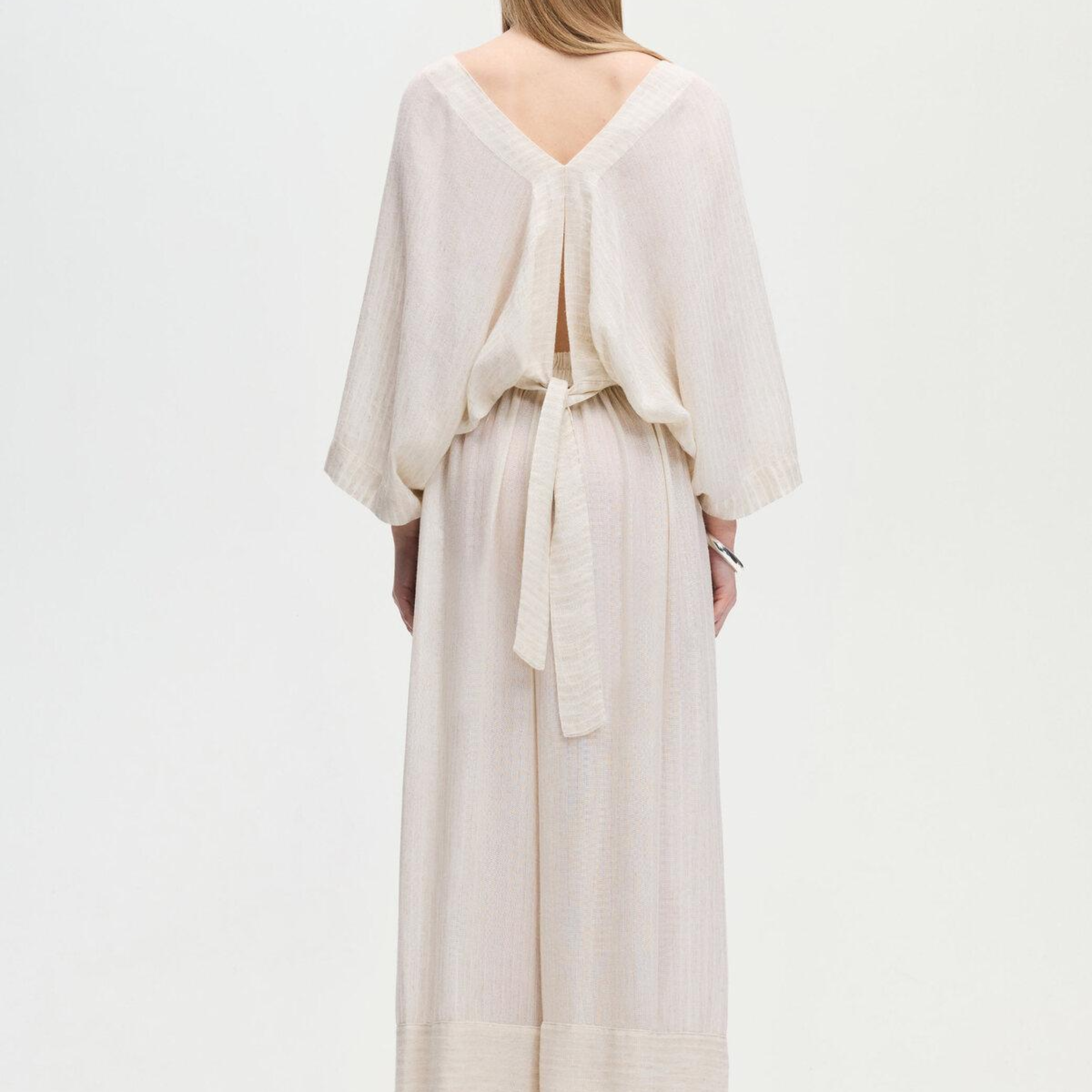 İKİKIZ Pileli Pantolon Kadın Naturel