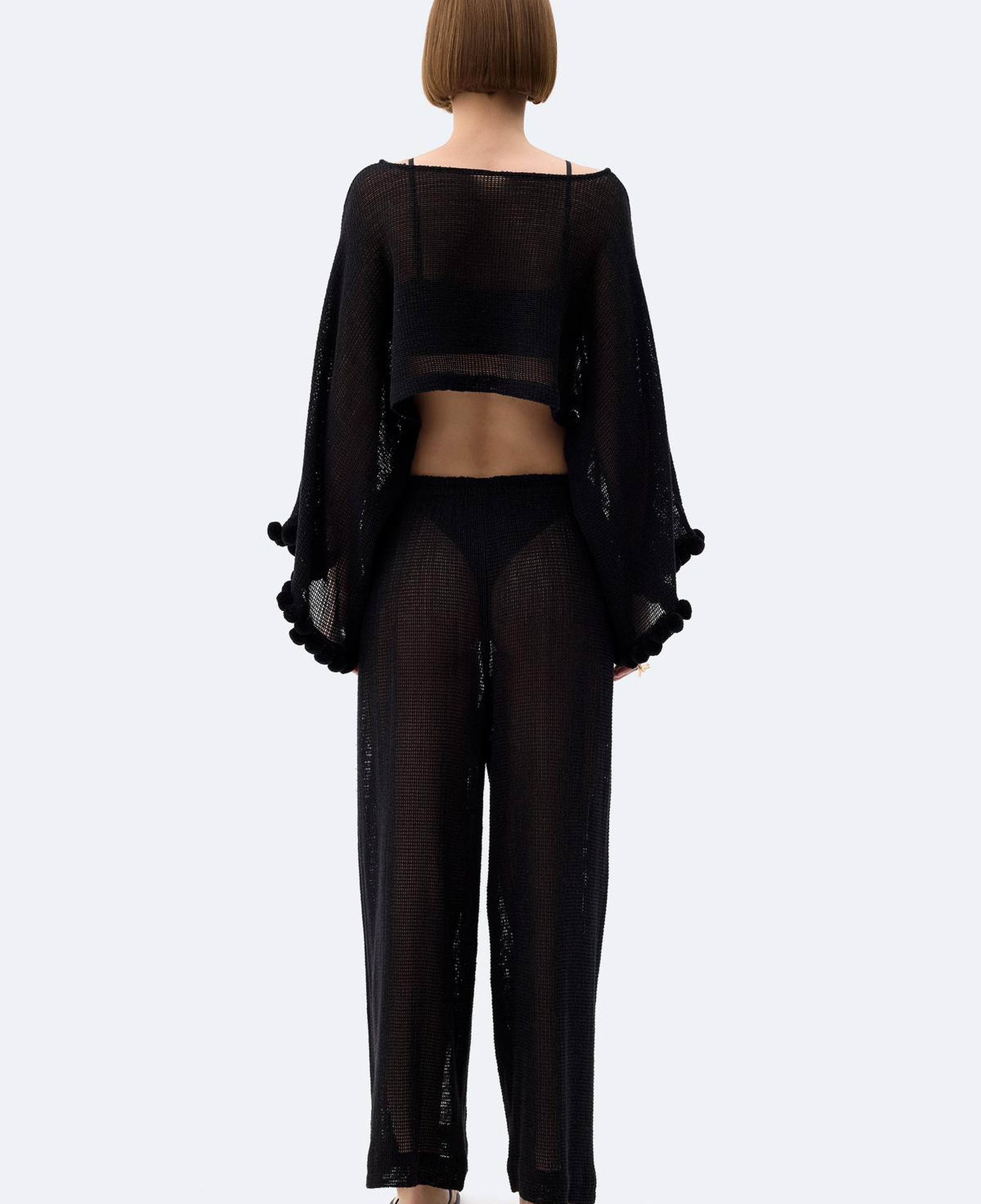 İKİKIZ Kroşe Pantolon Kadın Siyah