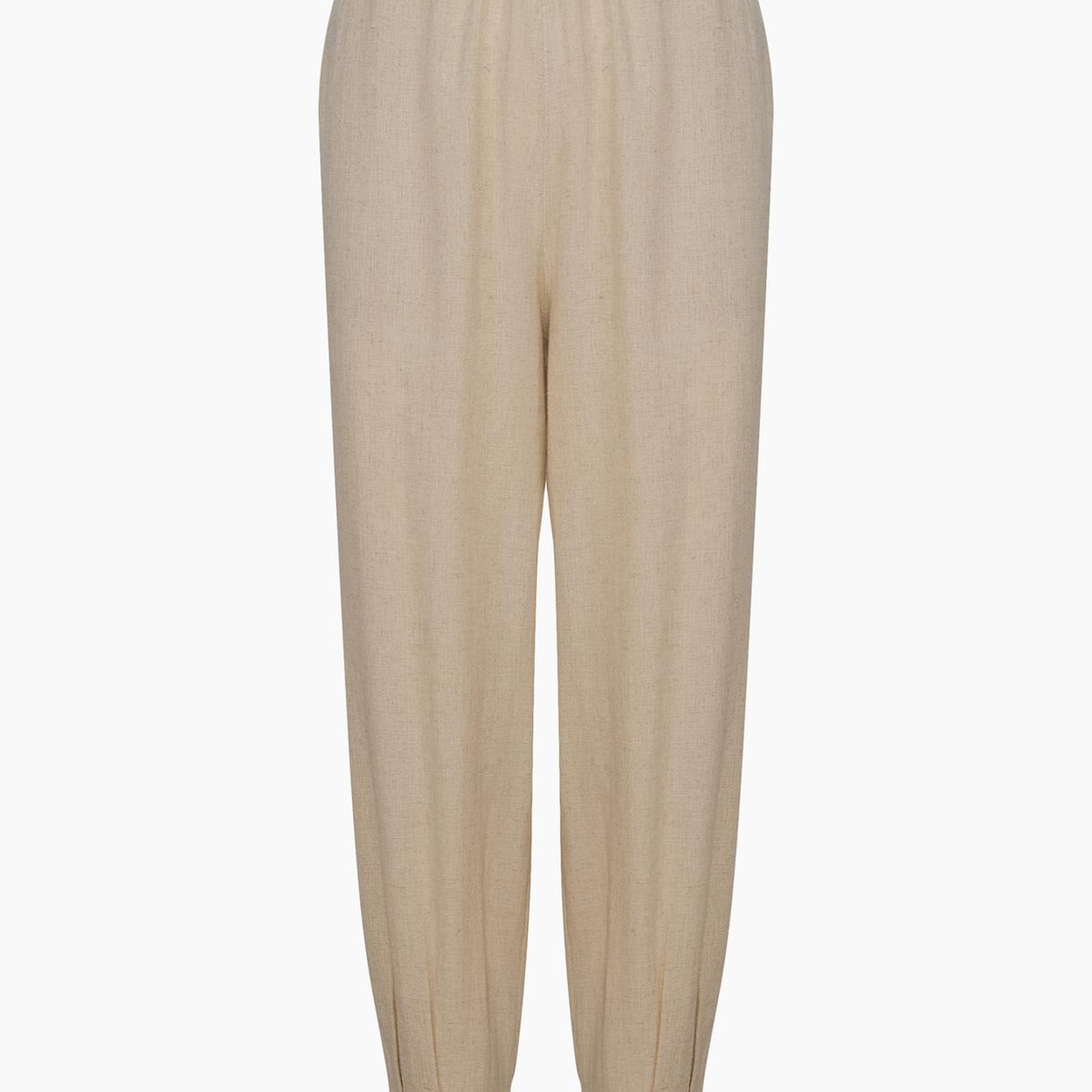 İKİKIZ Keten Slouchy Pantolon Kadın Naturel