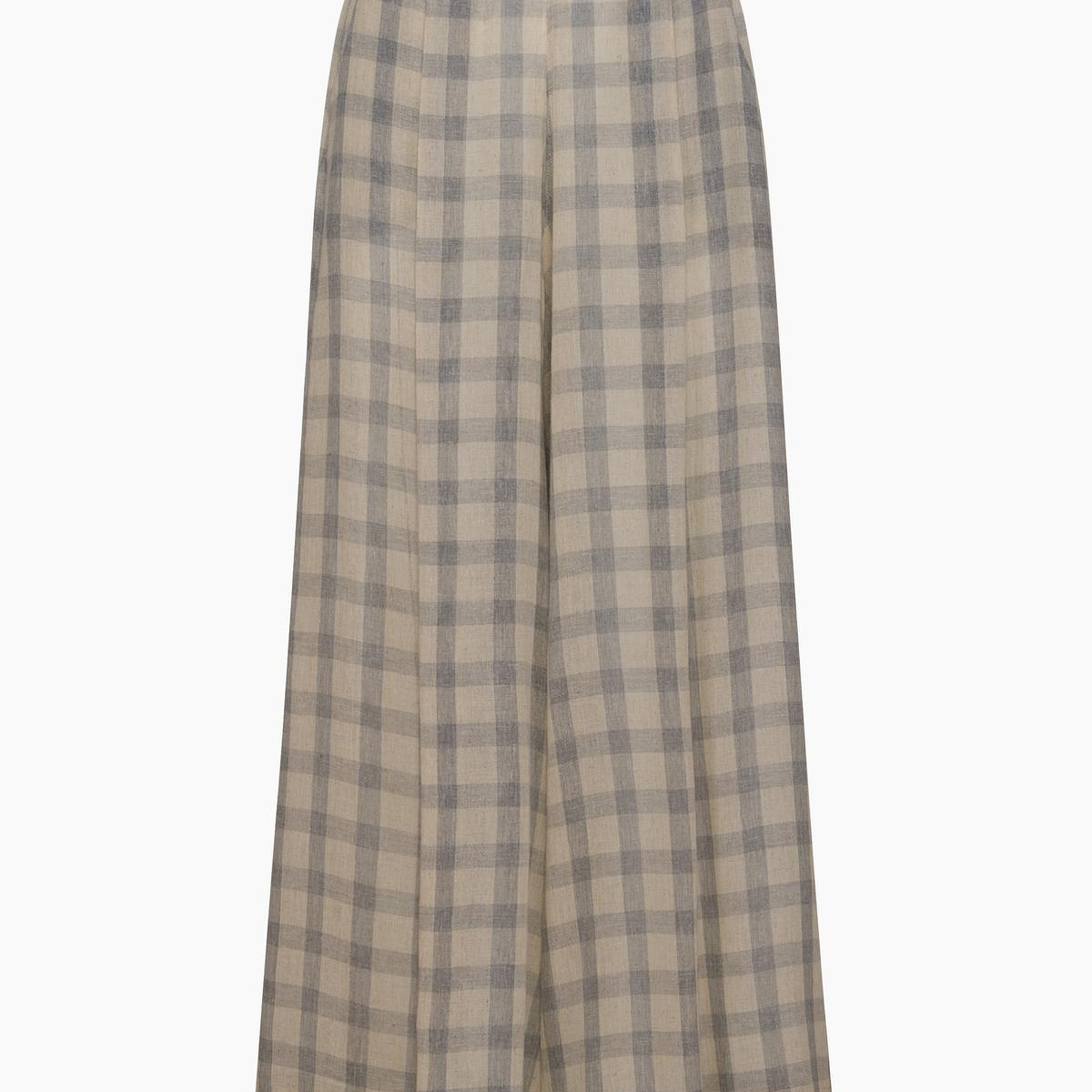 İKİKIZ Gri Ekose Pantolon Kadın Renkli