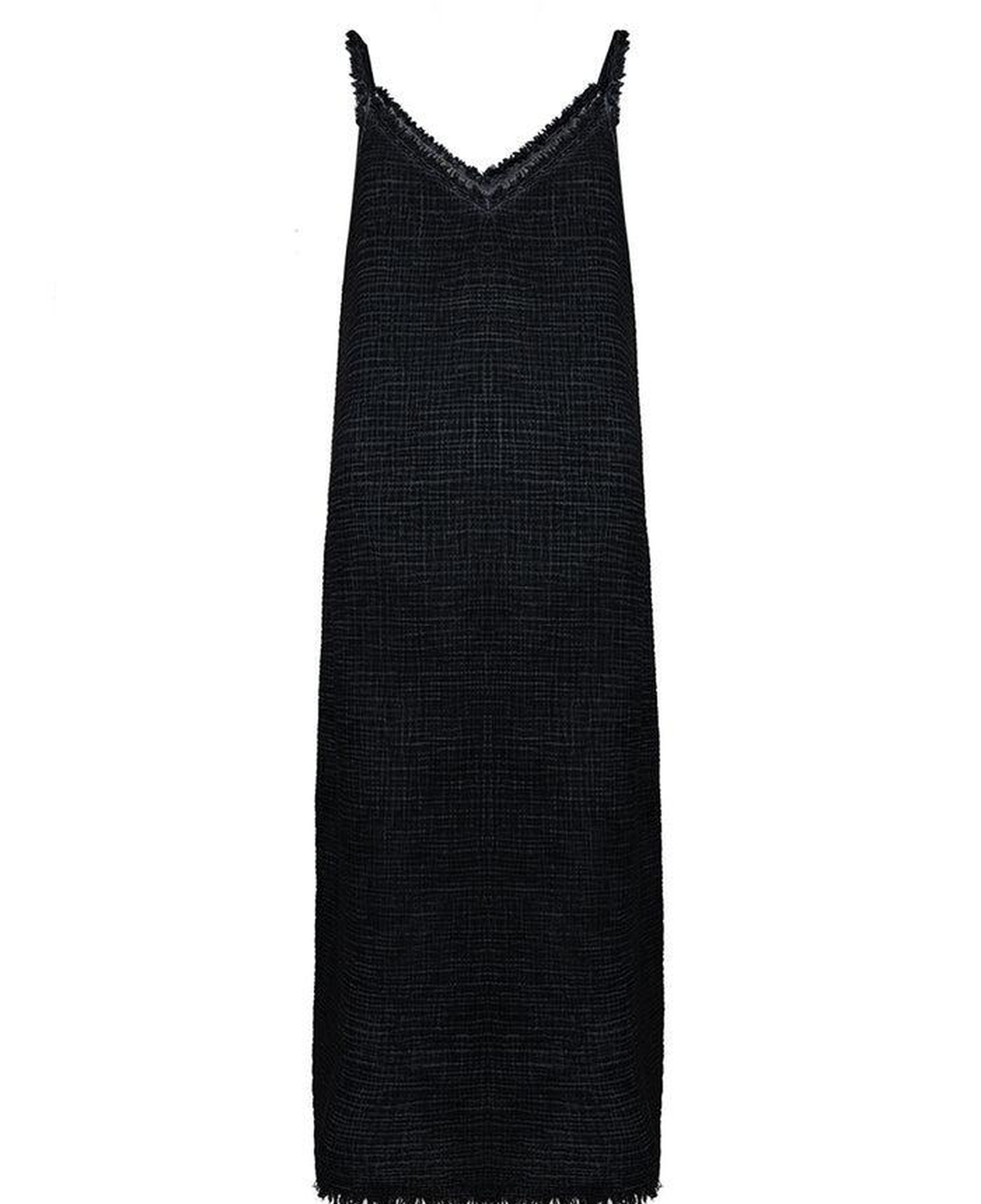 İKİKIZ Crinkle İp Askılı Elbise Kadın Siyah