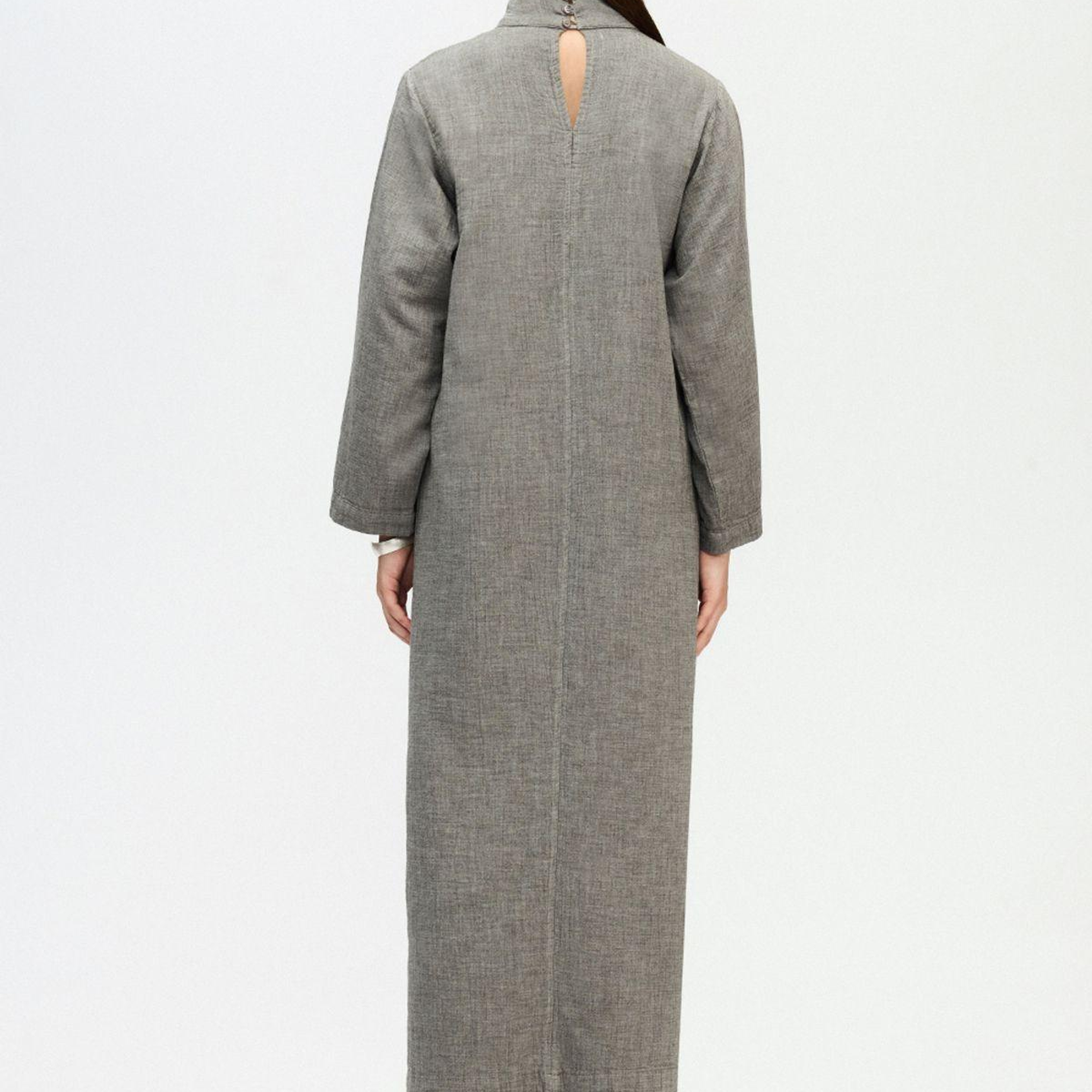 İKİKIZ Gri Boğazlı Elbise Kadın Renkli