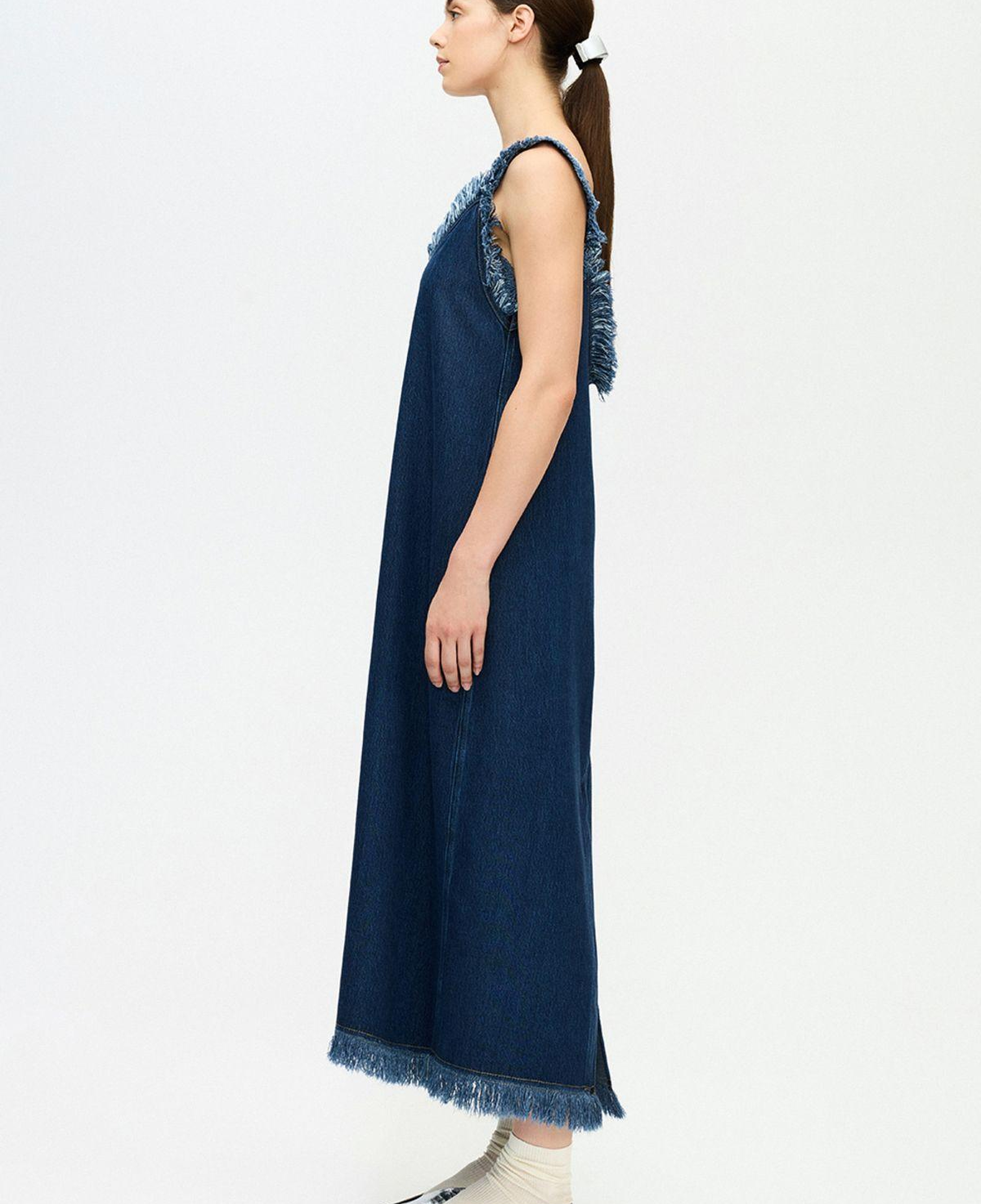 İKİKIZ Denim Askılı Elbise Kadın Renkli