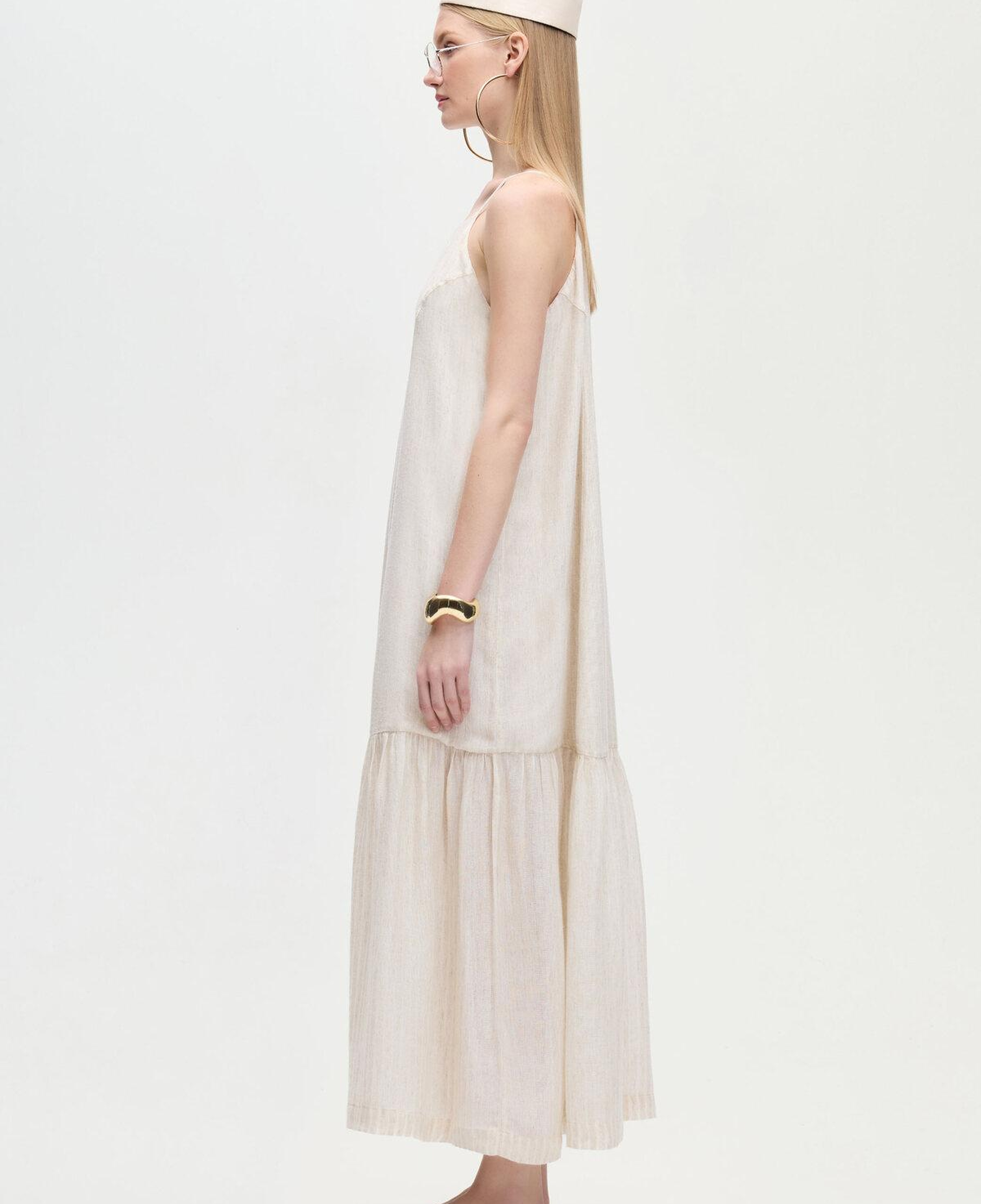 İKİKIZ Naturel İp Askılı Elbise Kadın Naturel