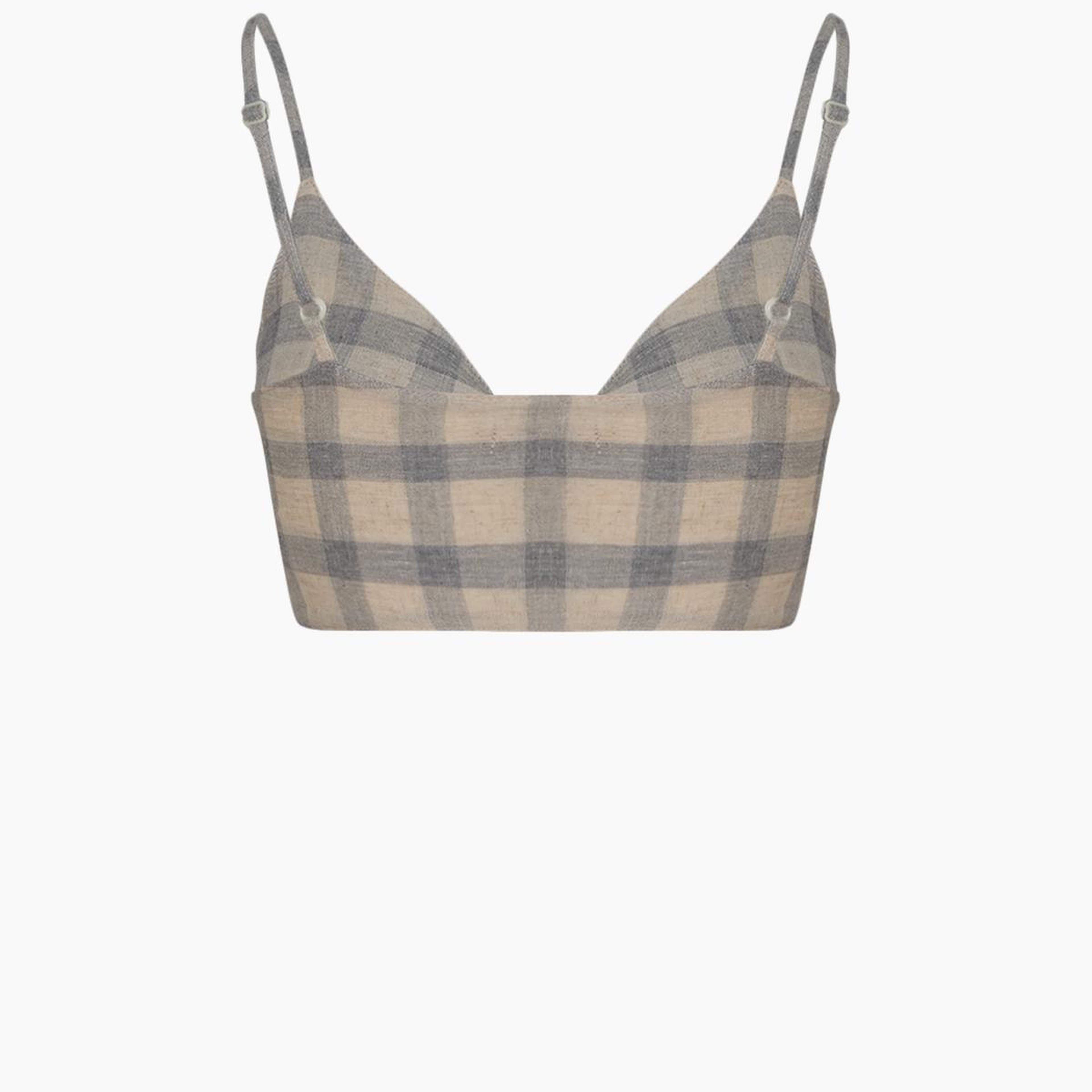 İKİKIZ Gri Ekose Bra Kadın Renkli
