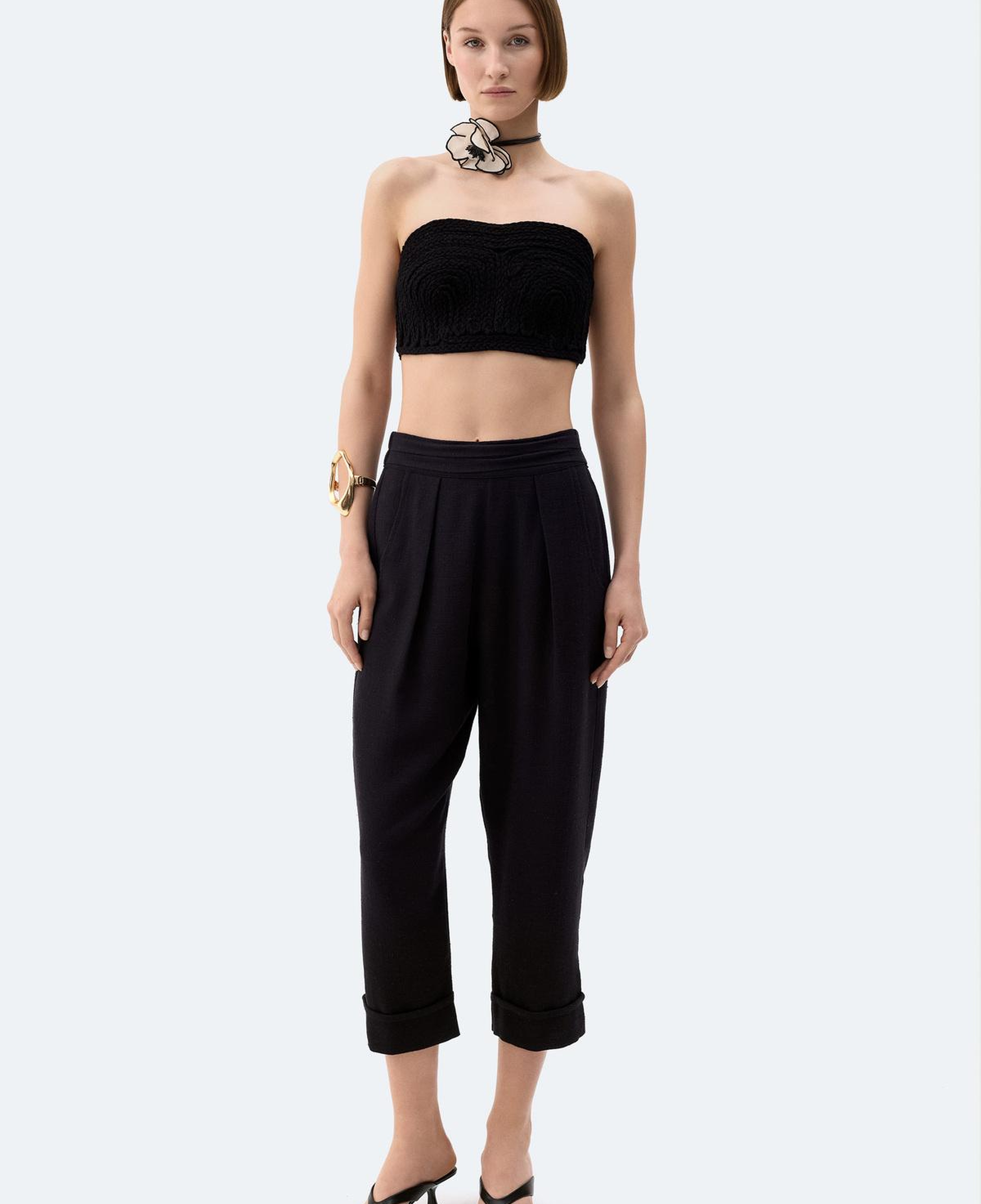 İKİKIZ Keten Büstiyer Kadın Siyah