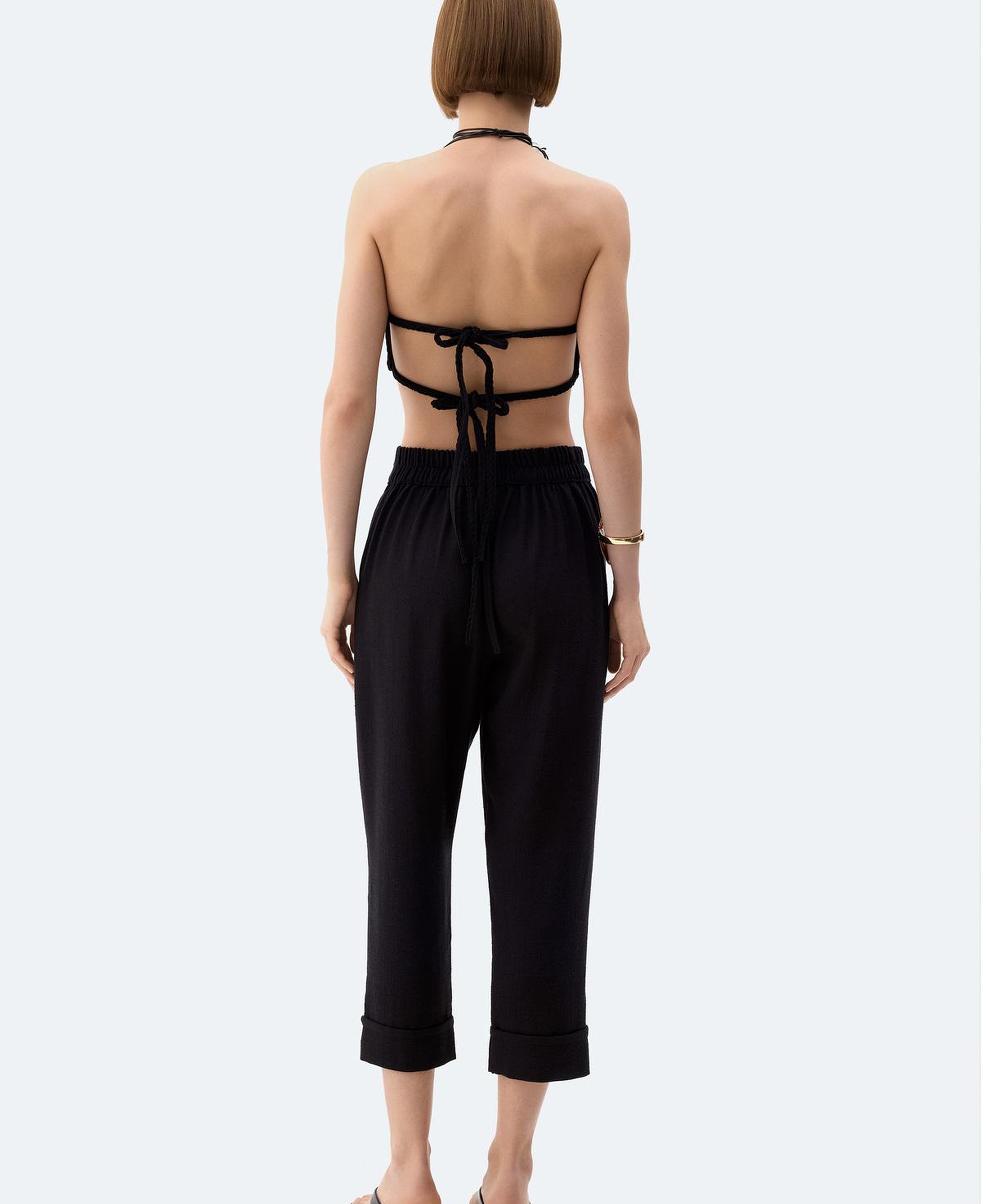 İKİKIZ Keten Büstiyer Kadın Siyah