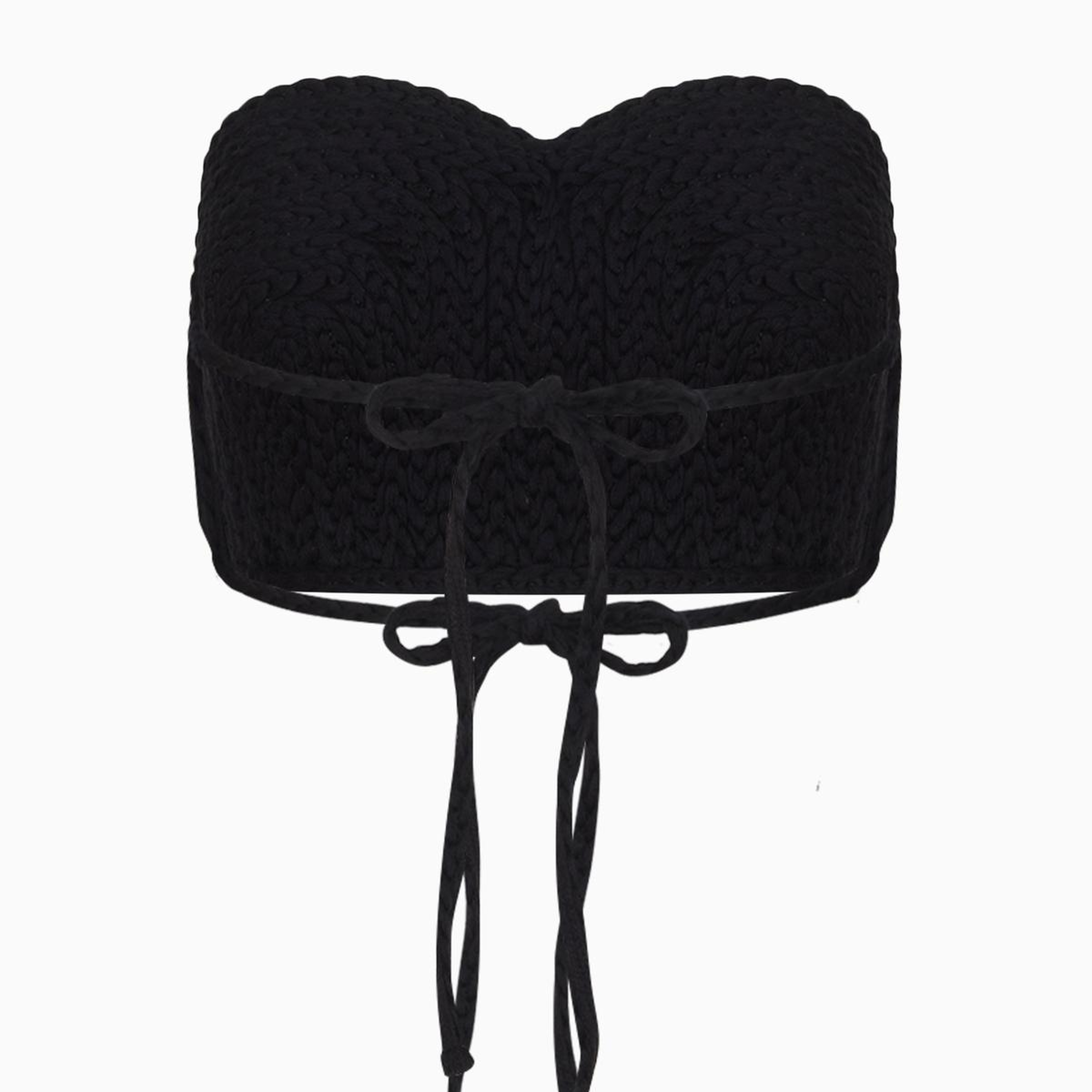 İKİKIZ Keten Büstiyer Kadın Siyah