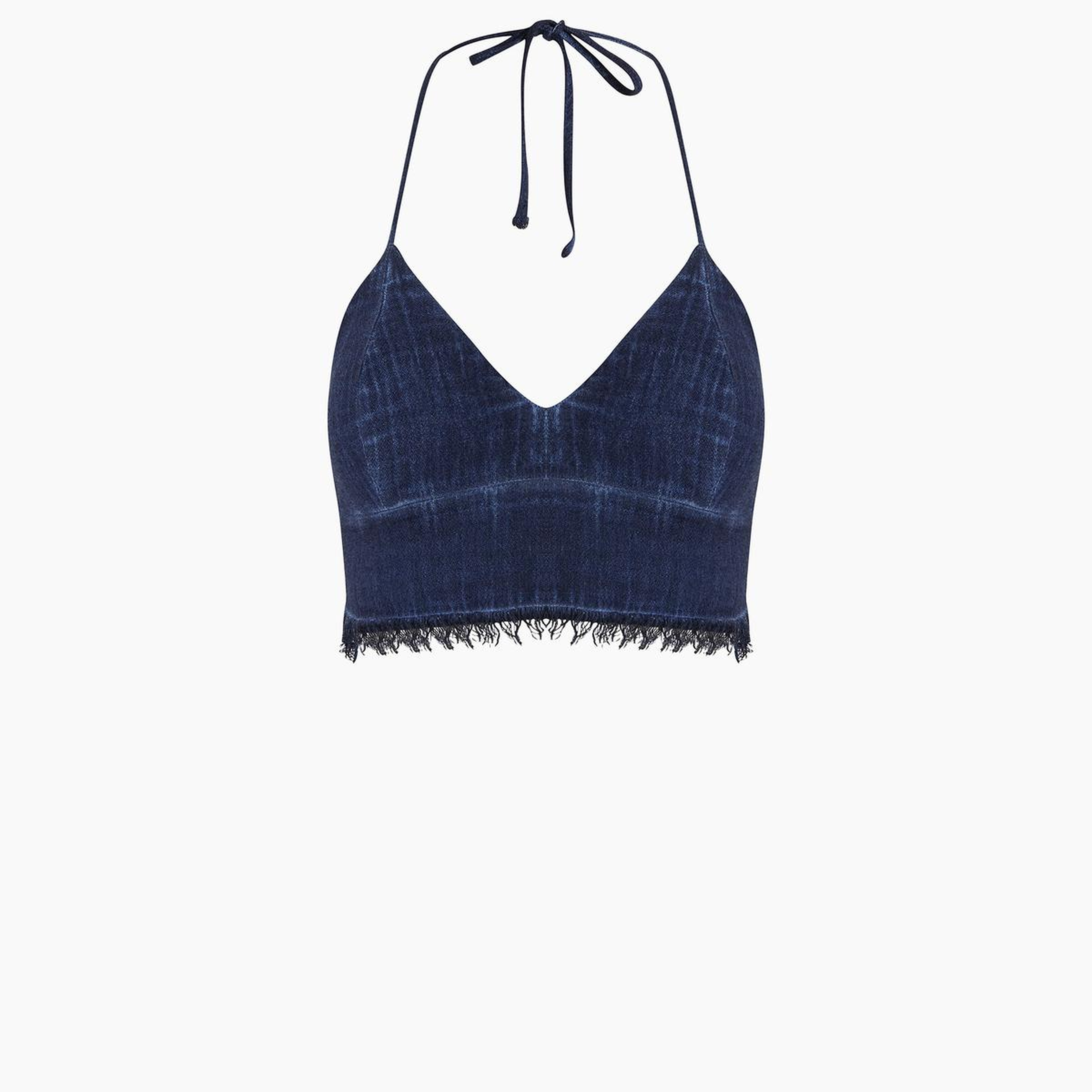 İKİKIZ Keten Navy Büstiyer Kadın Lacivert