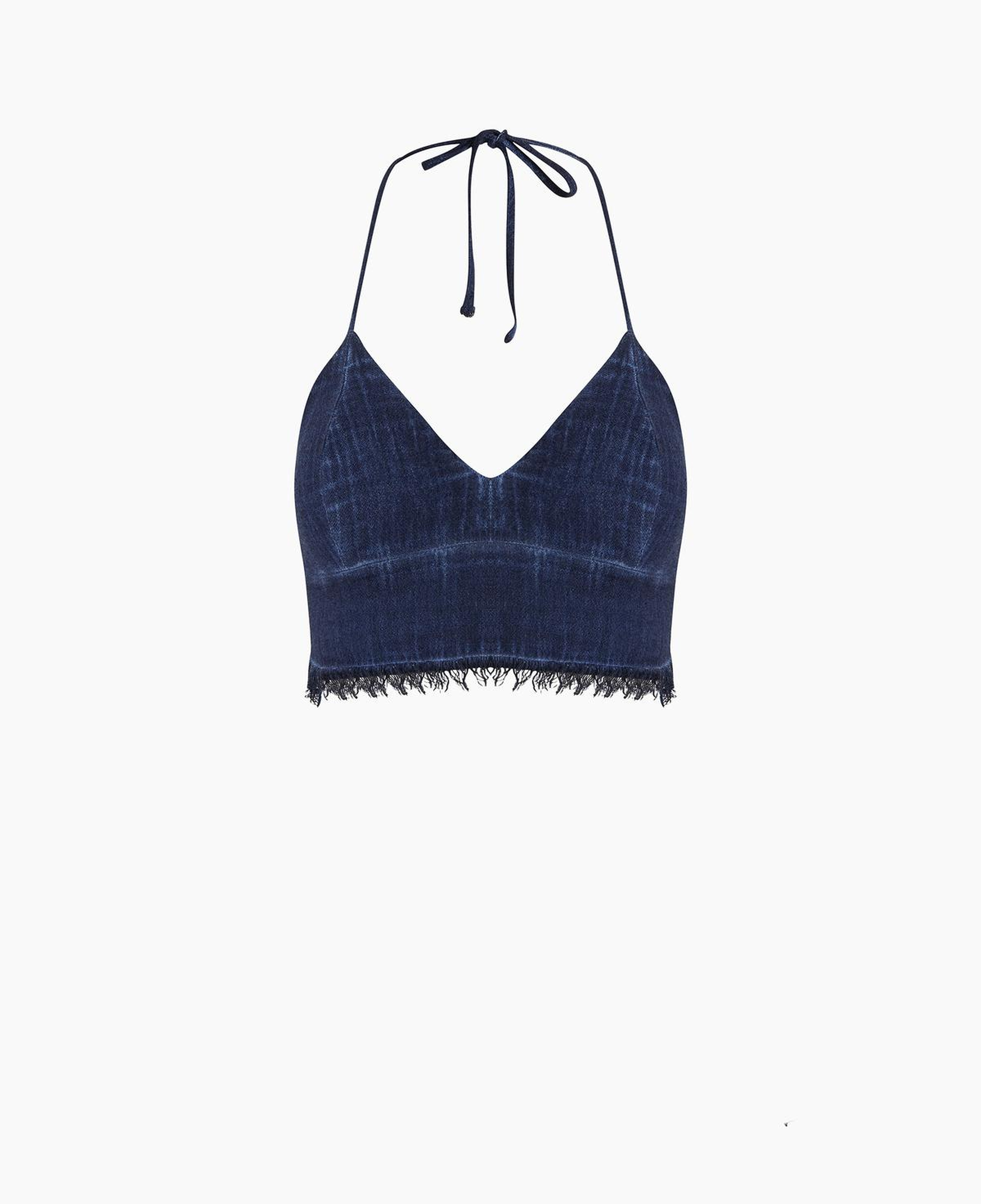 İKİKIZ Keten Navy Büstiyer Kadın Lacivert