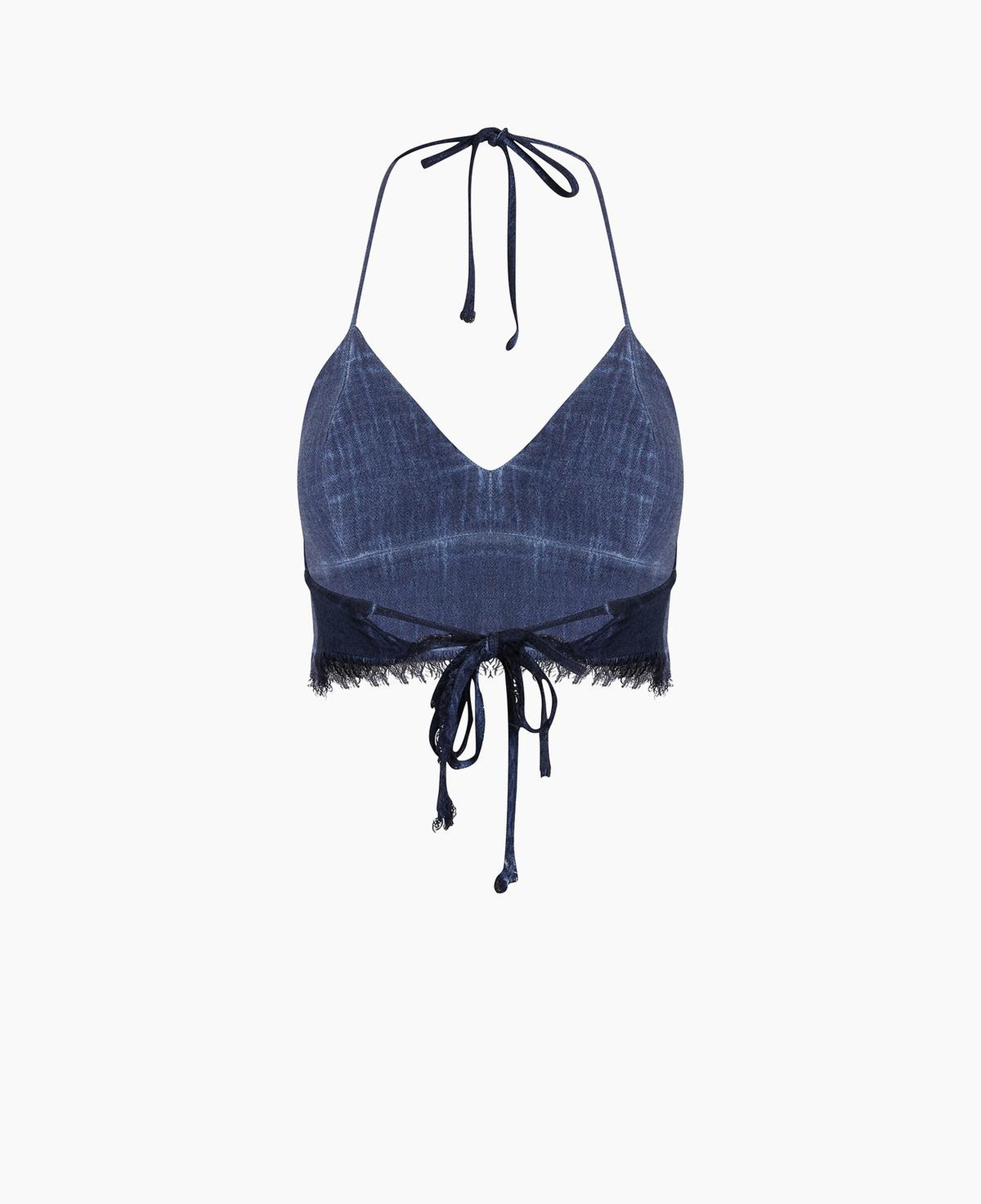 İKİKIZ Keten Navy Büstiyer Kadın Lacivert