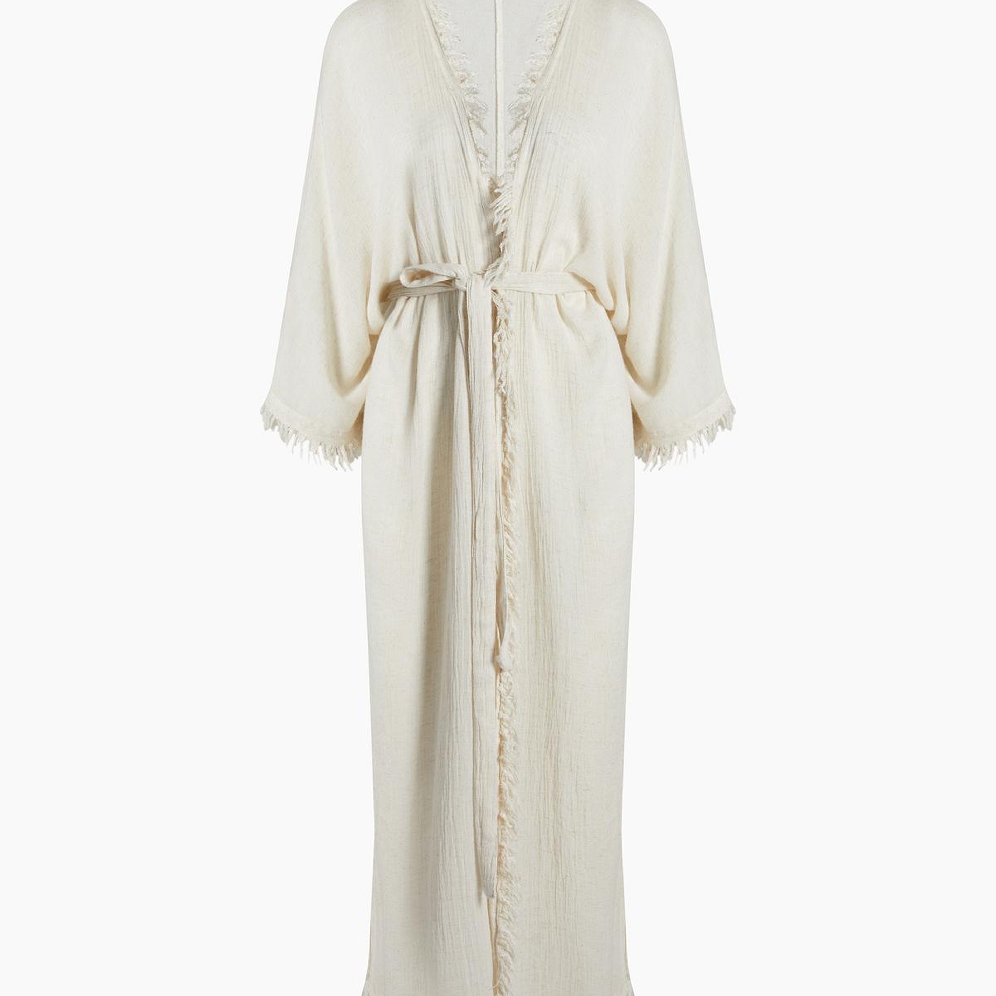 İKİKIZ Bürümcük Kimono Kadın Naturel