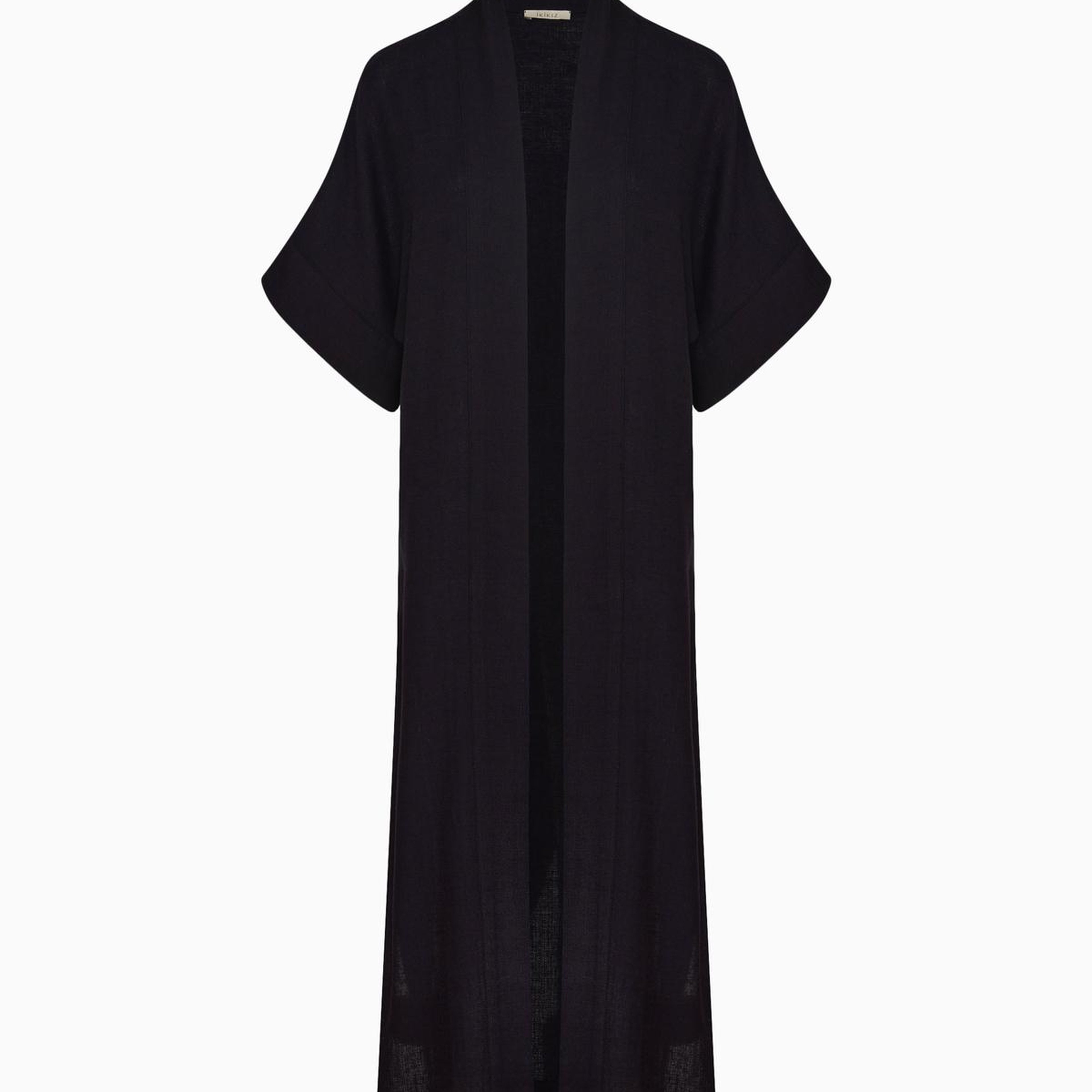 İKİKIZ Siyah Keten Kimono Kadın Renkli