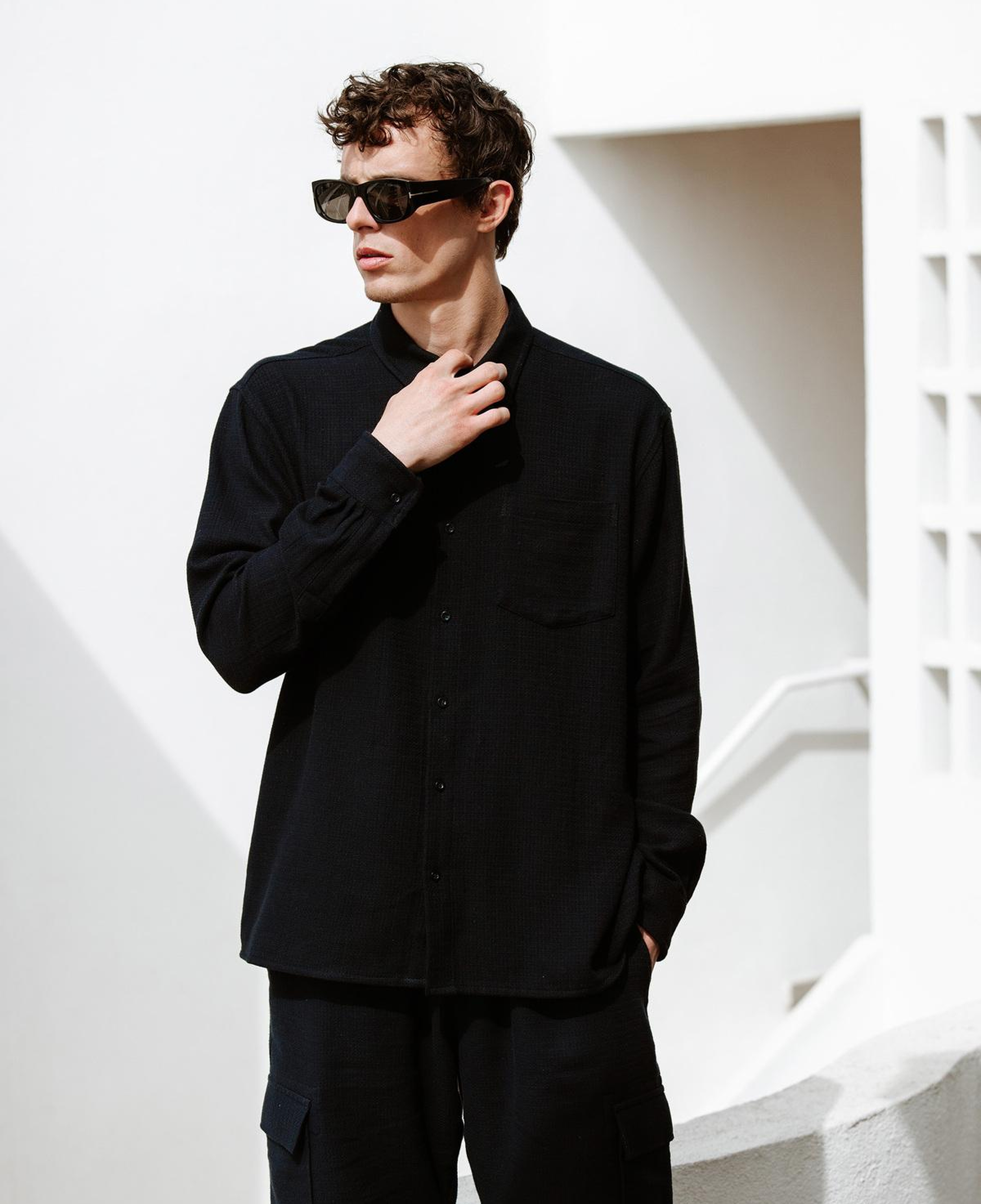 İKİKIZ Erkek Siyah Gömlek Erkek Siyah