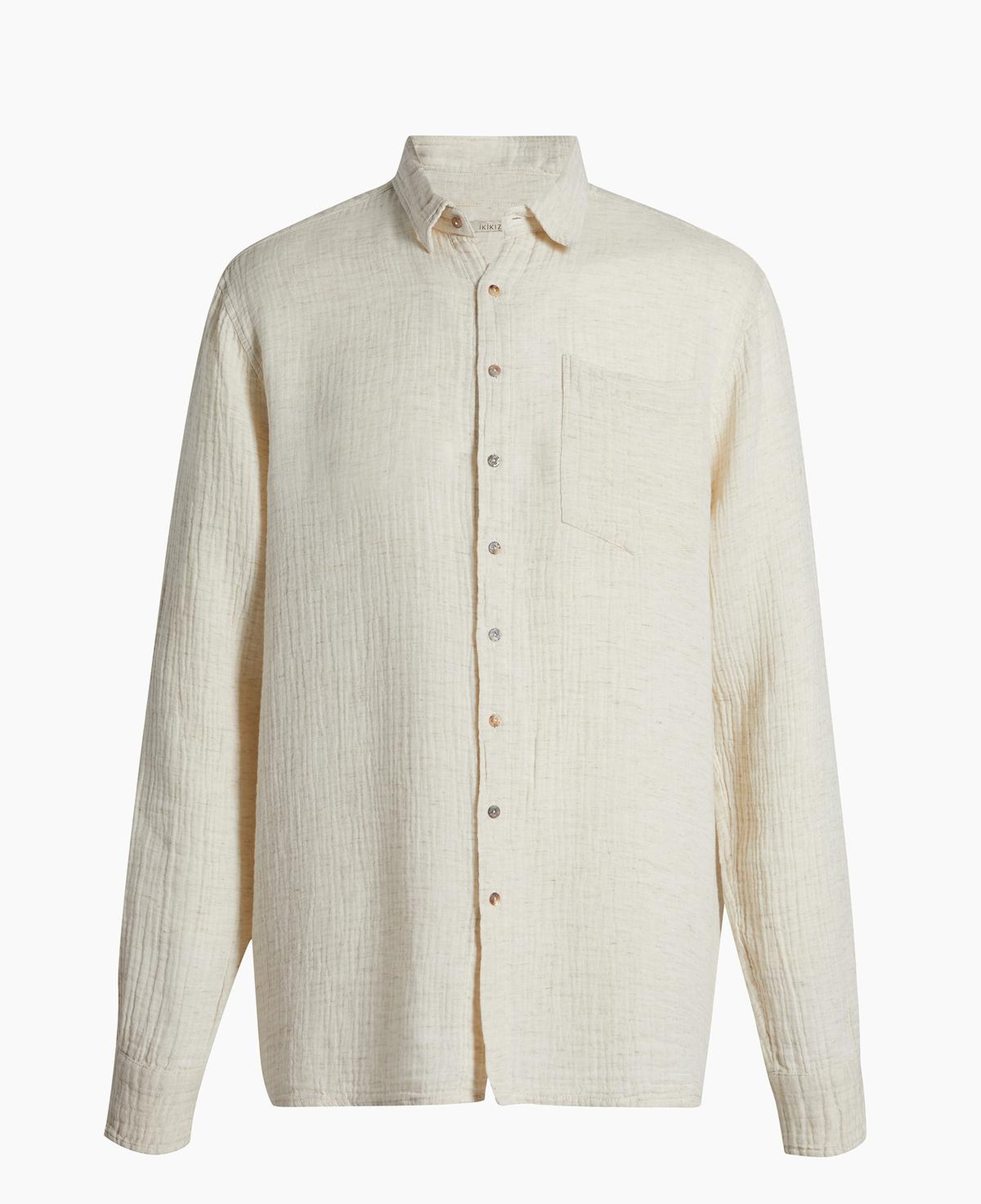 İKİKIZ Crinkle Erkek Gömlek Erkek Naturel