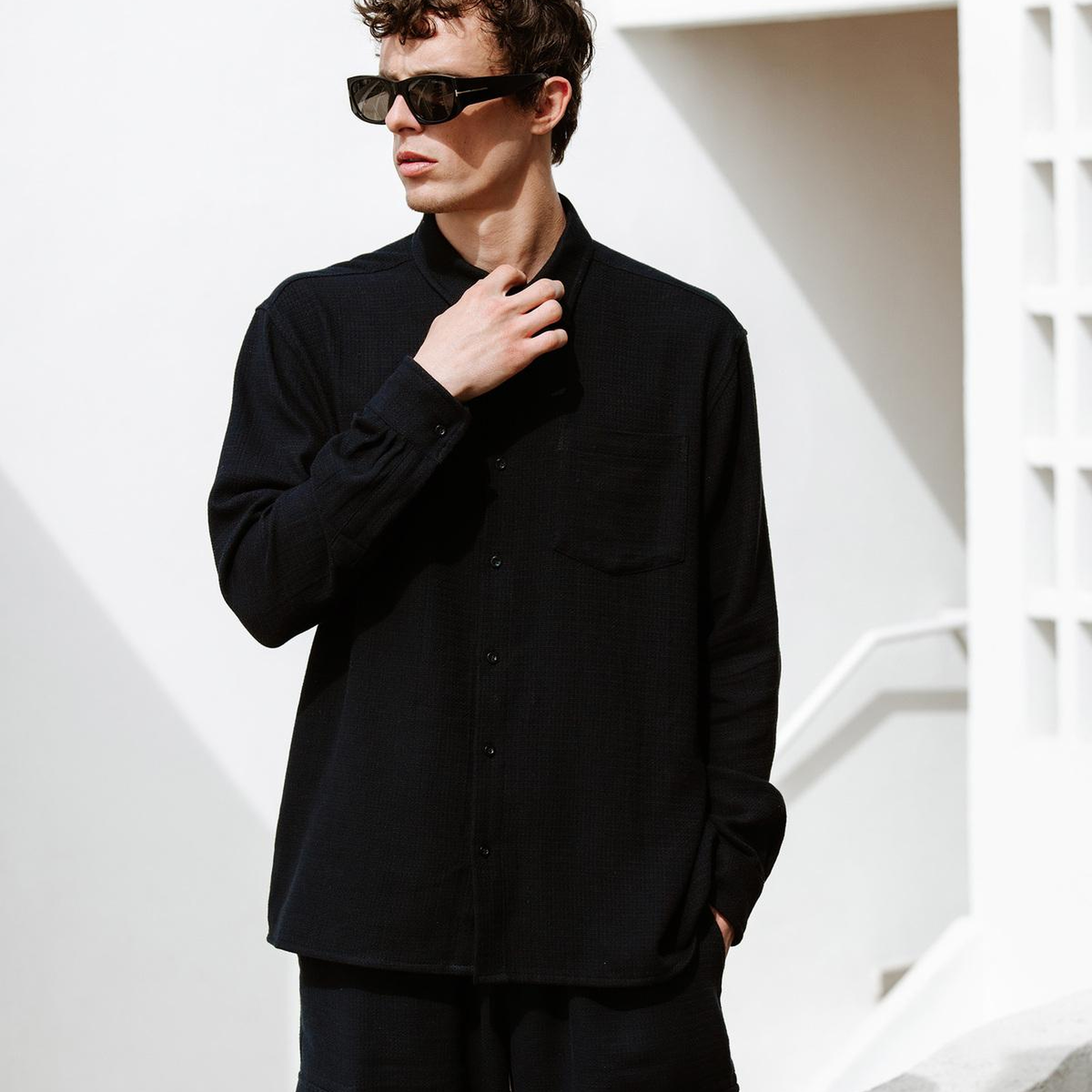 İKİKIZ Erkek Siyah Gömlek Erkek Siyah