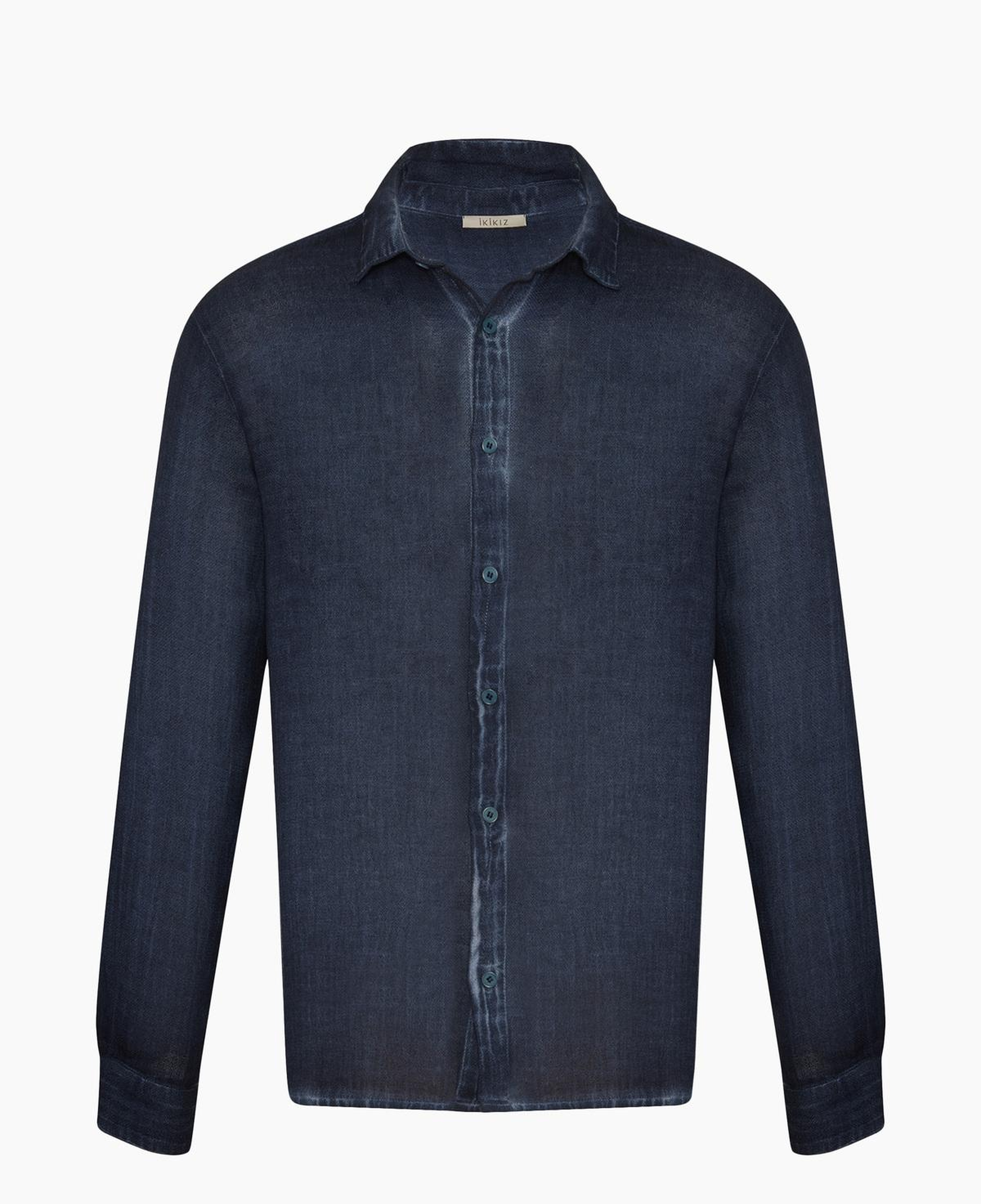 İKİKIZ Keten Navy Gömlek Erkek Lacivert