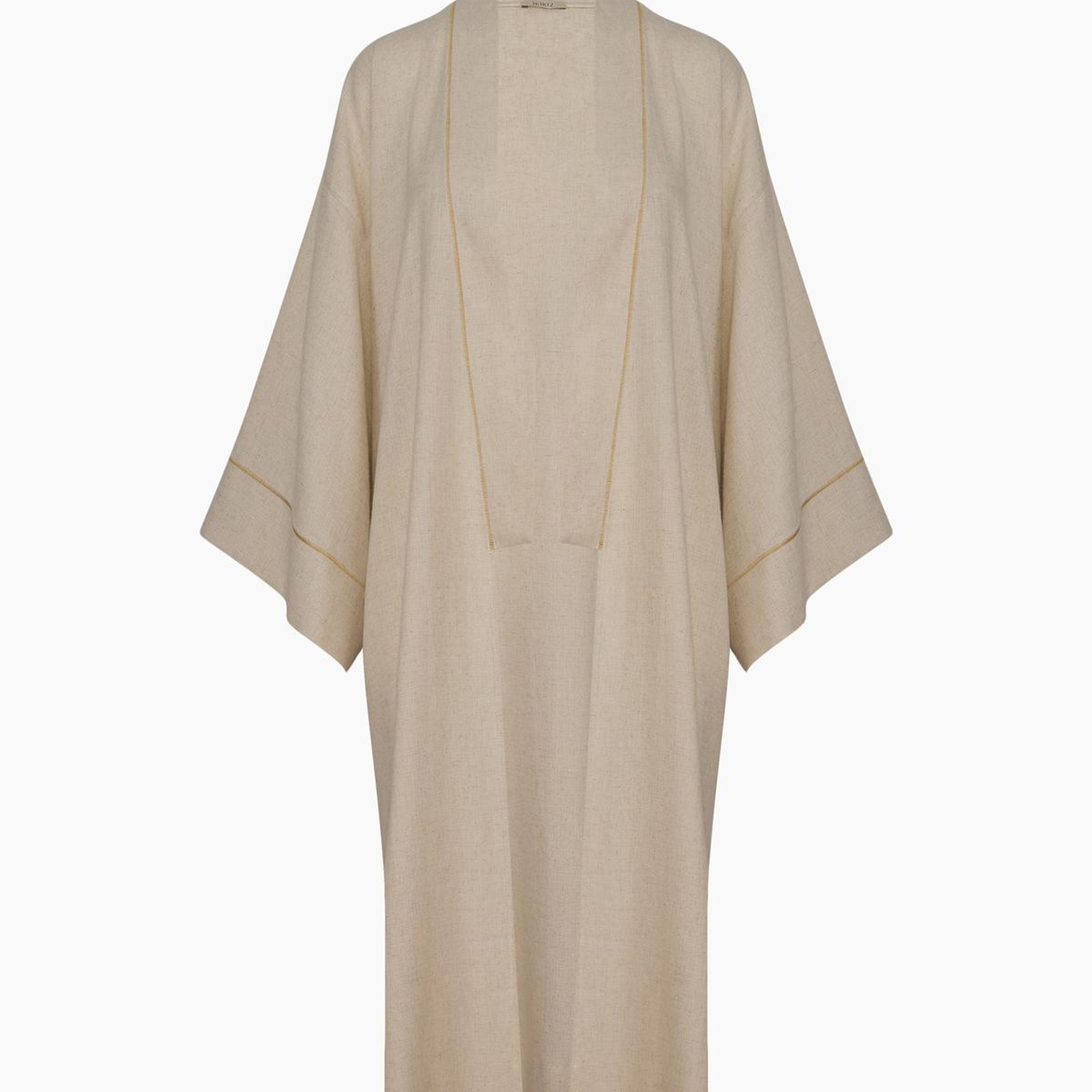 İKİKIZ Natürel Keten Kimono Kadın Naturel