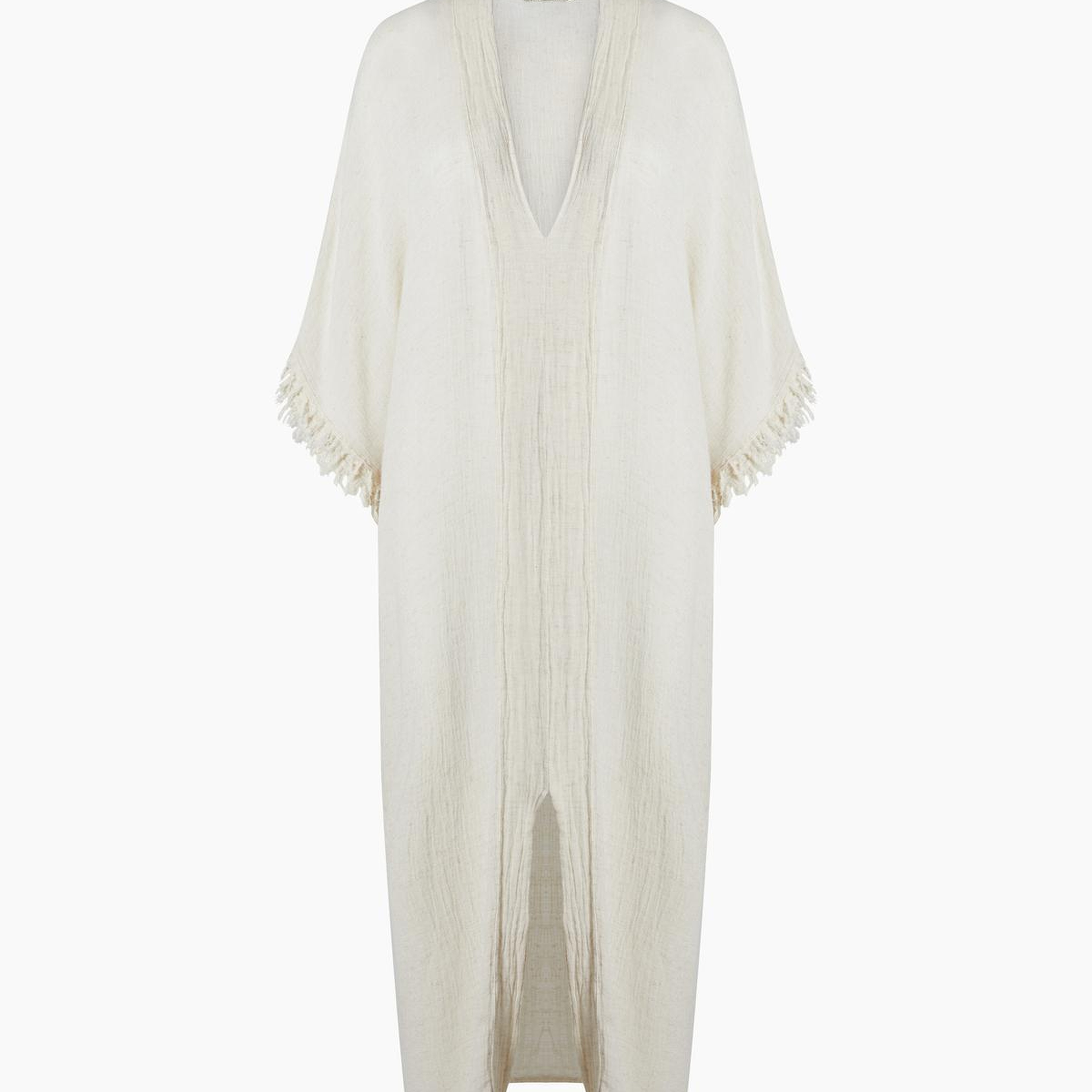 İKİKIZ Bürümcük Kaftan Kadın Naturel