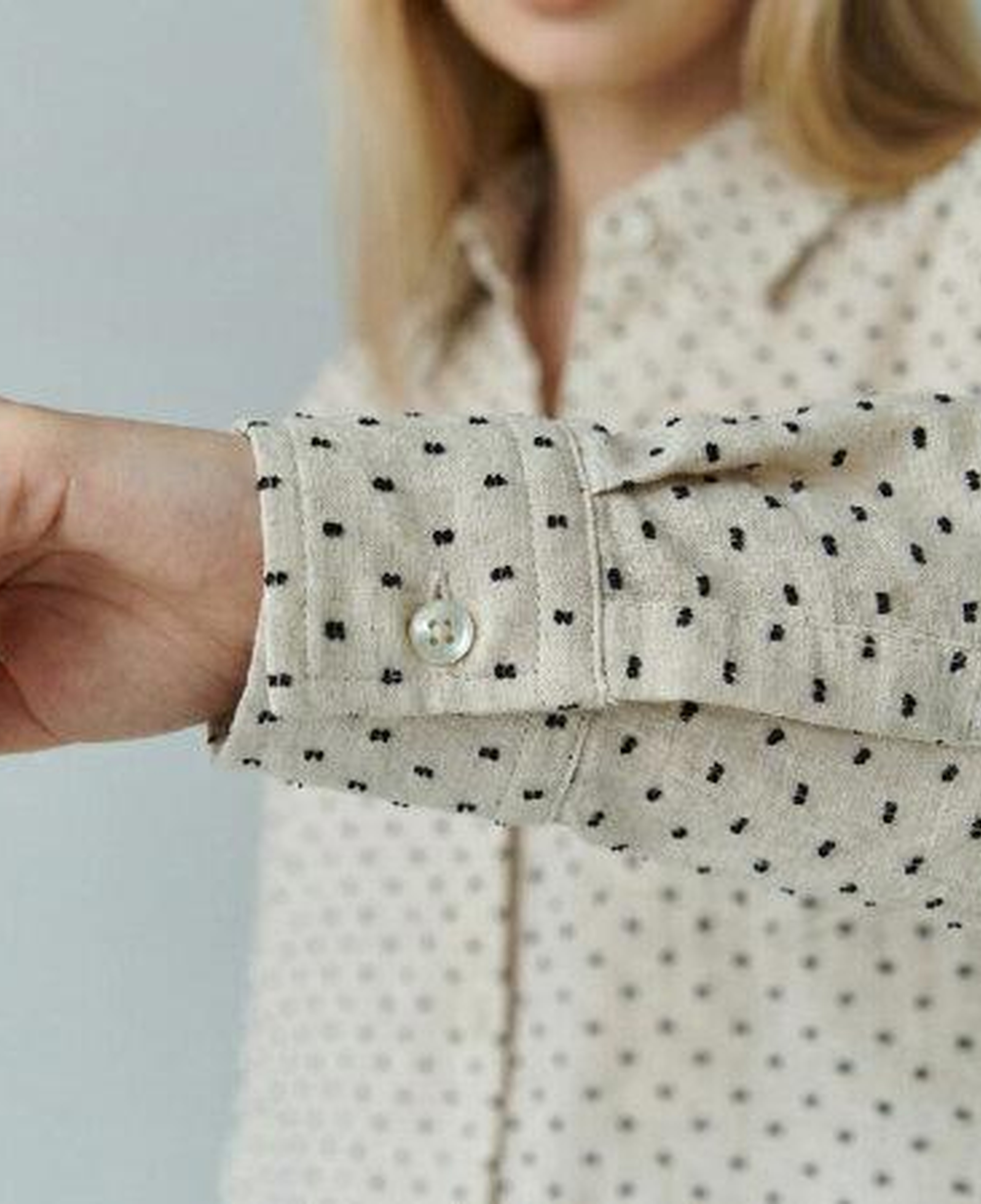 Qua Home Josef Kadın Müslin Uzun Kol Gömlek Siyah