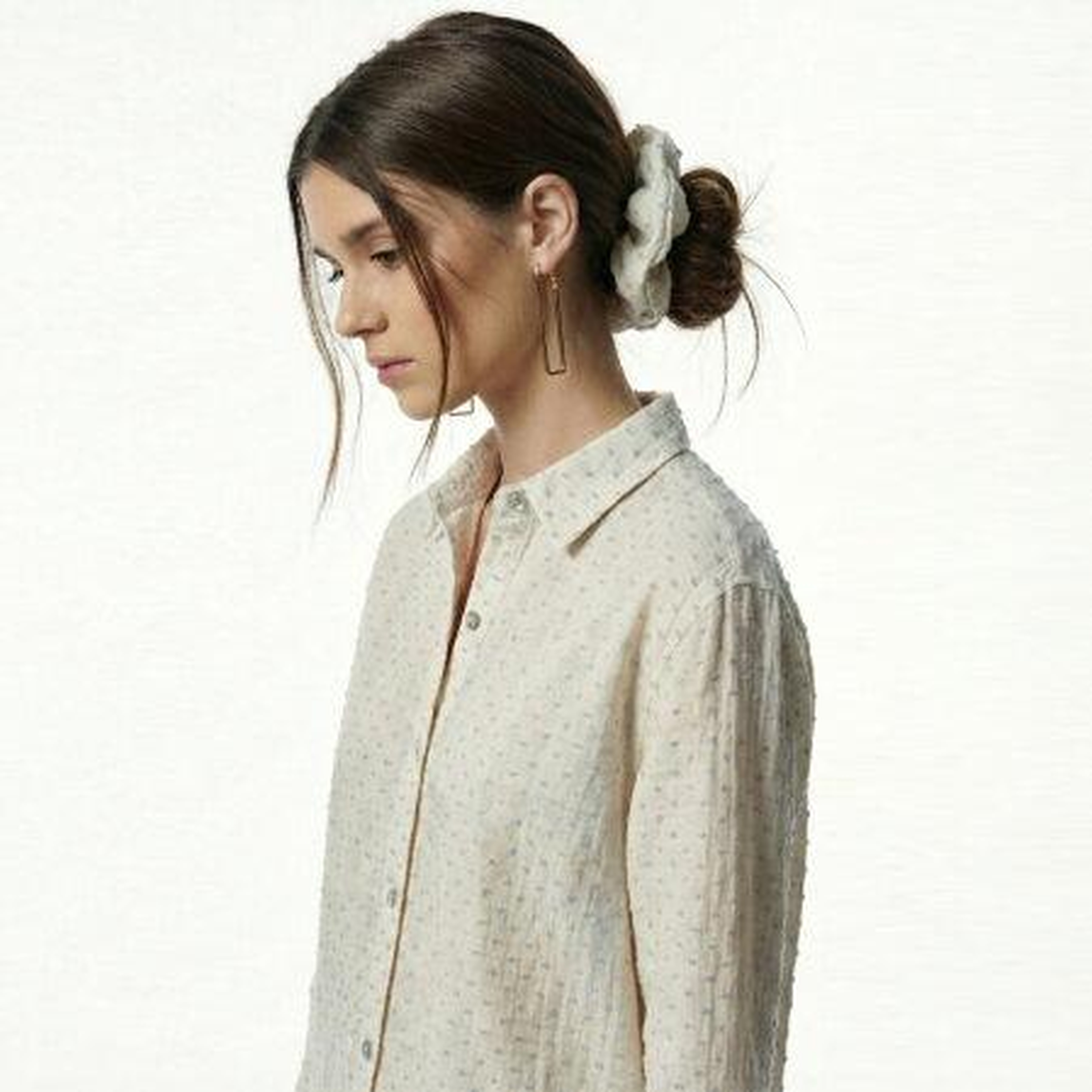 Qua Home Josef Kadın Müslin Uzun Kol Gömlek Mavi