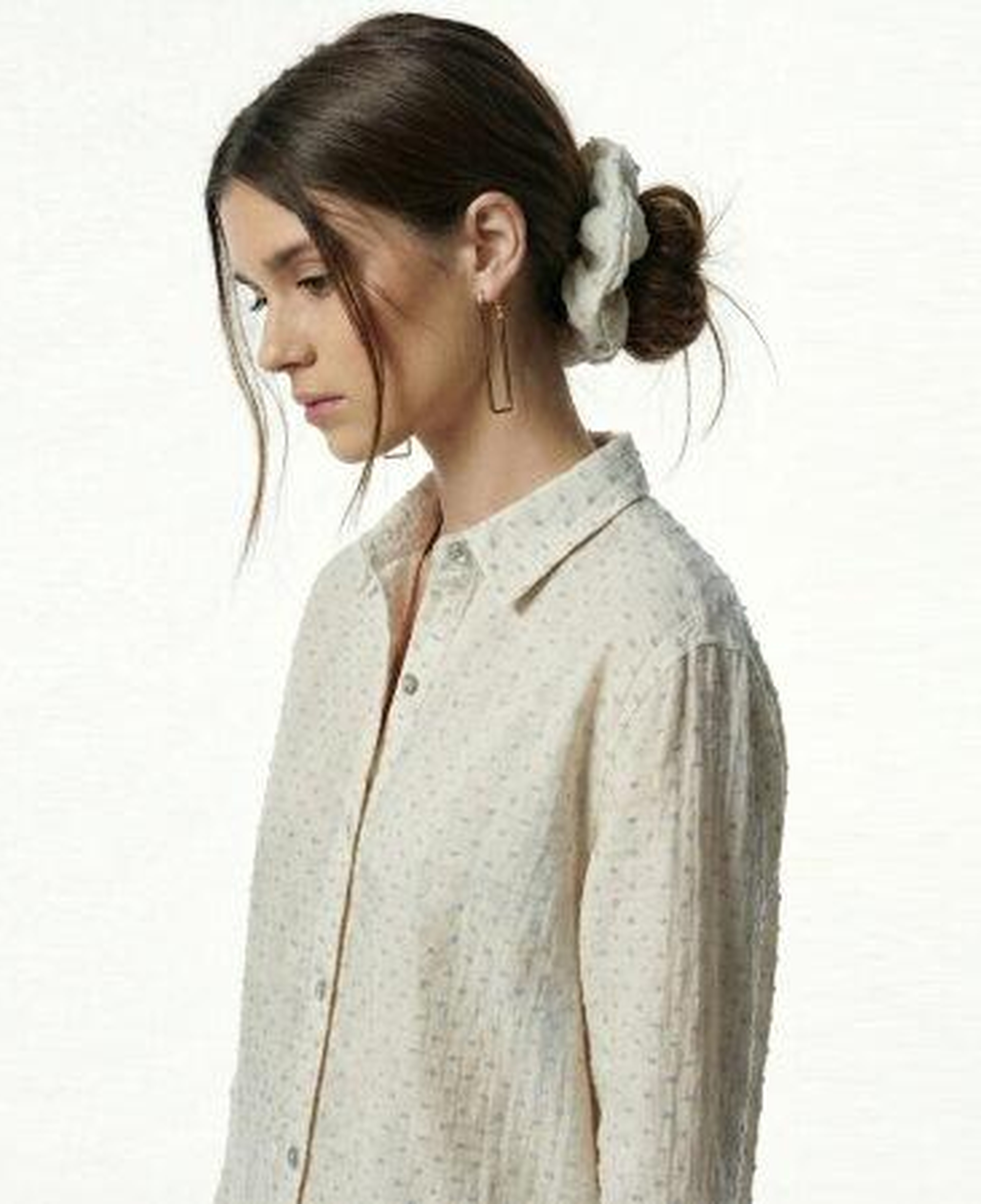 Qua Home Josef Kadın Müslin Uzun Kol Gömlek Mavi