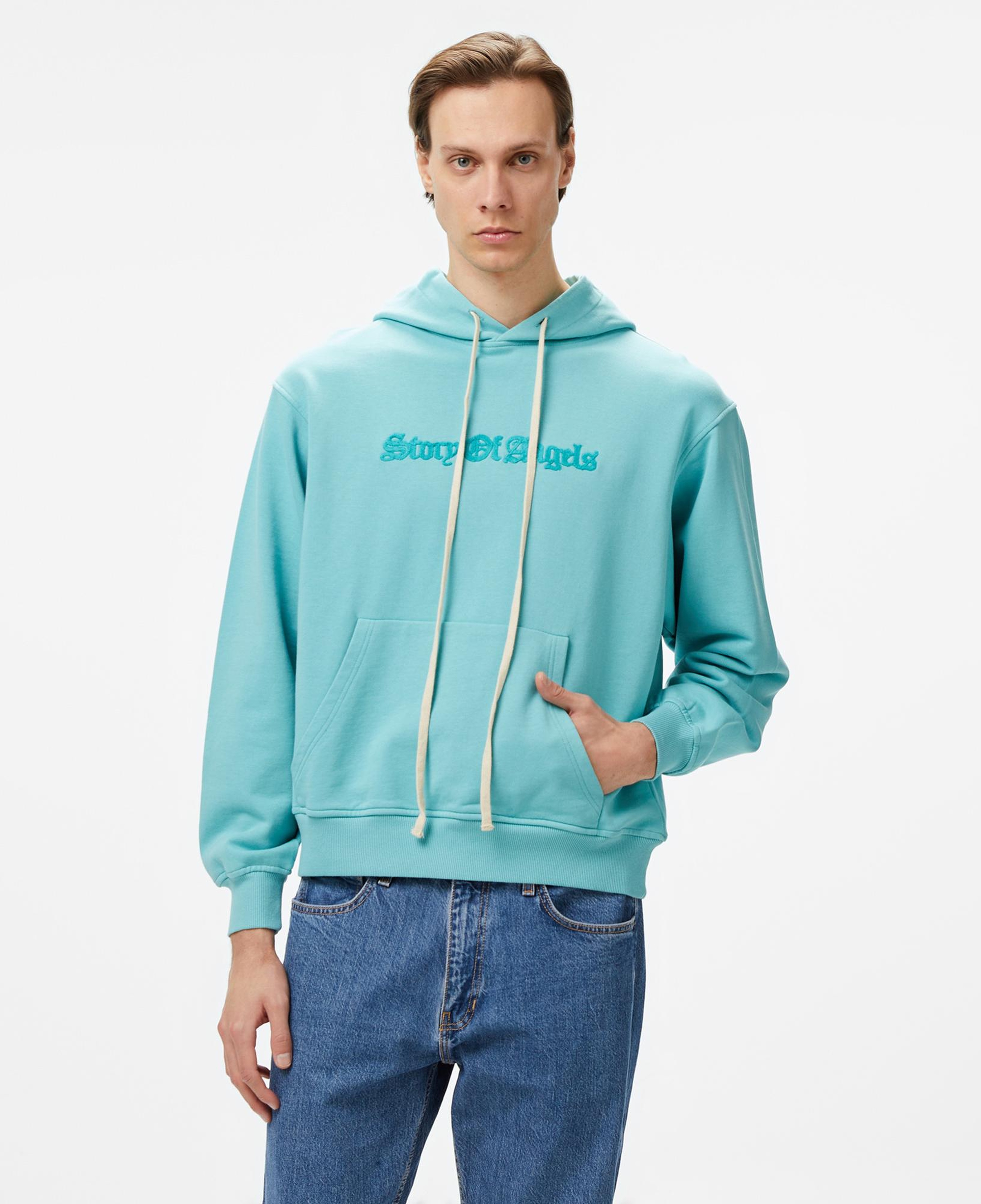 Story Of Angels Gold Angel Hand-Dye Erkek Mavi Sweatshirt