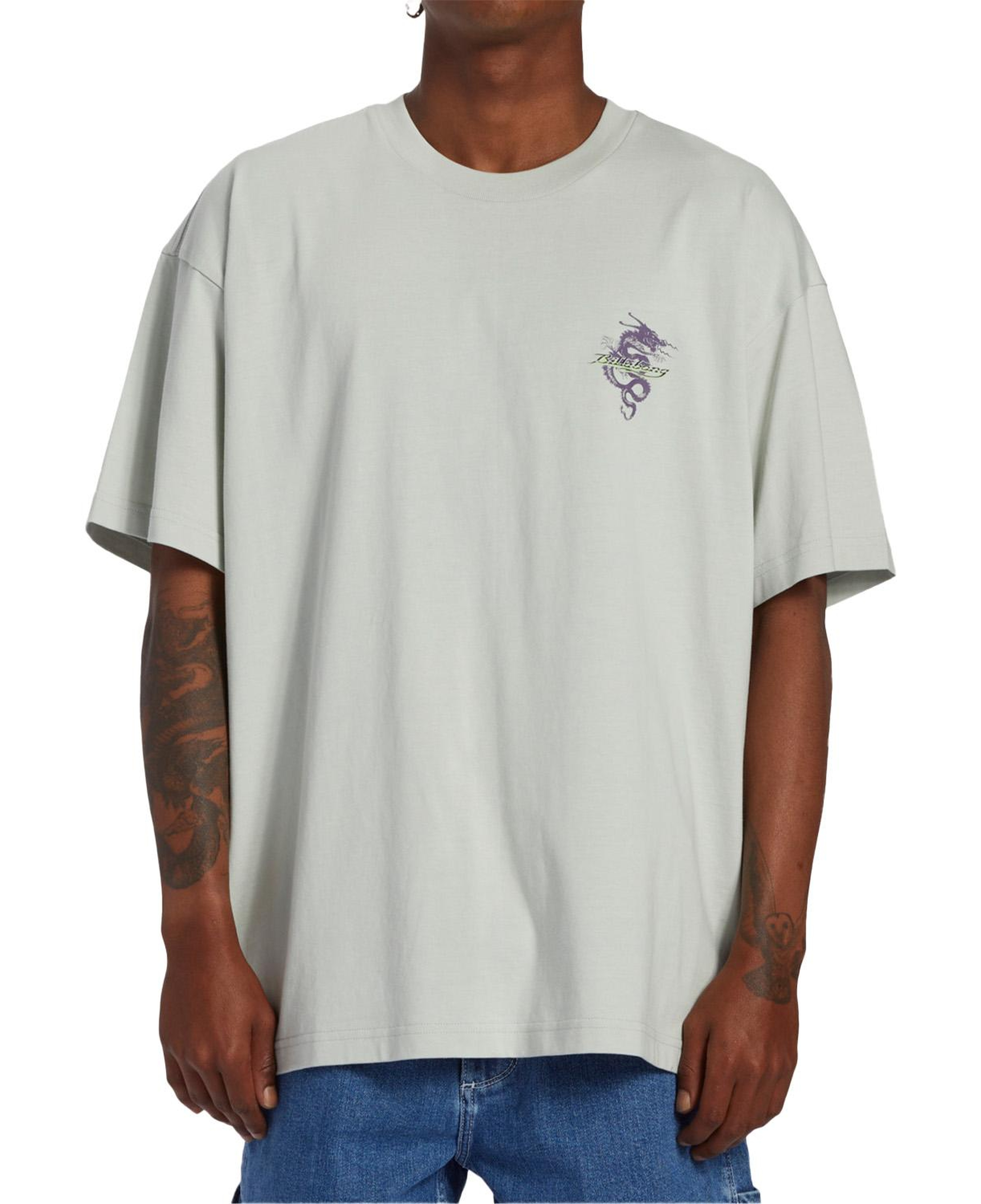 Billabong Enter The Drago Tees Erkek Gri Tişört