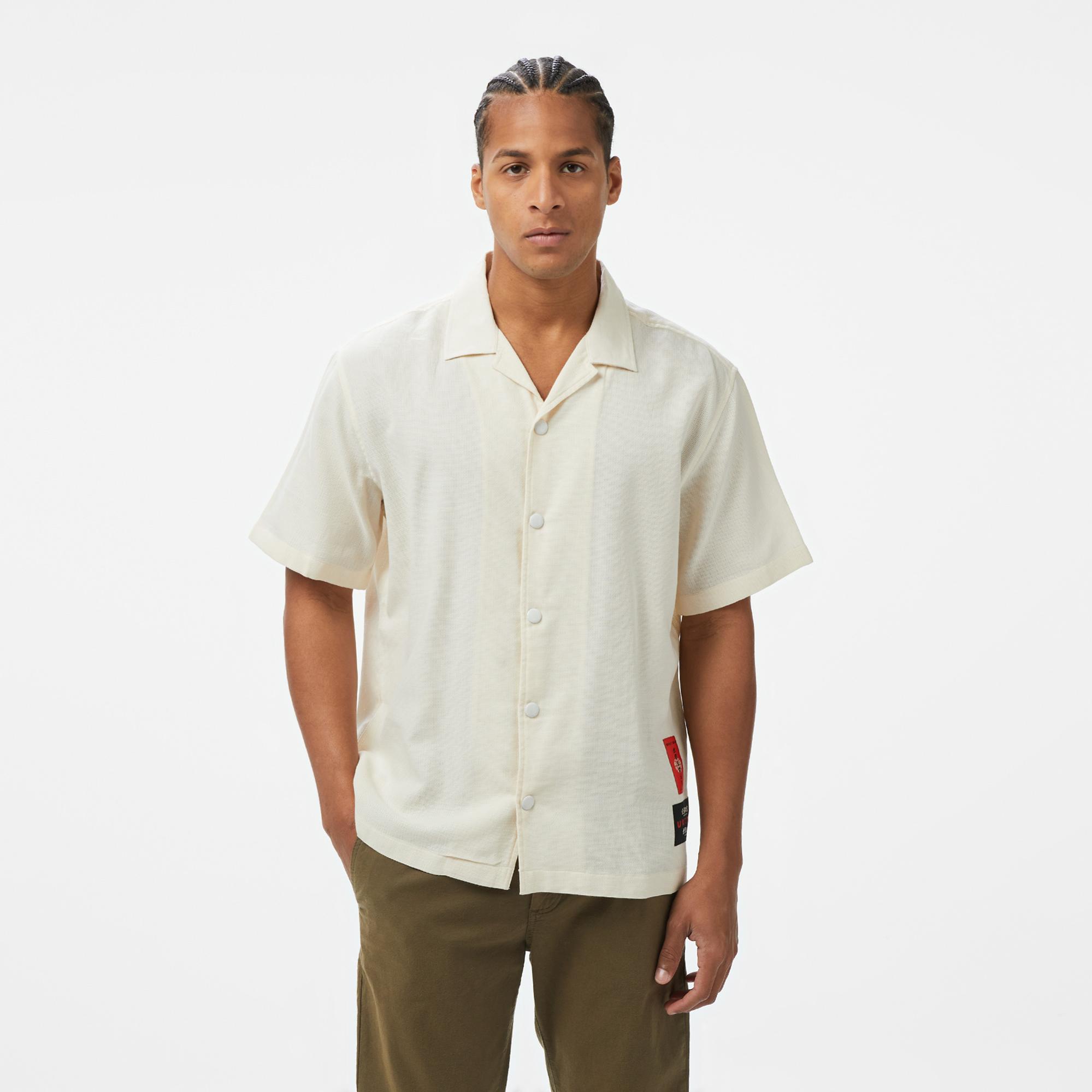 UNITED4 Comfort Erkek Bej Gömlek