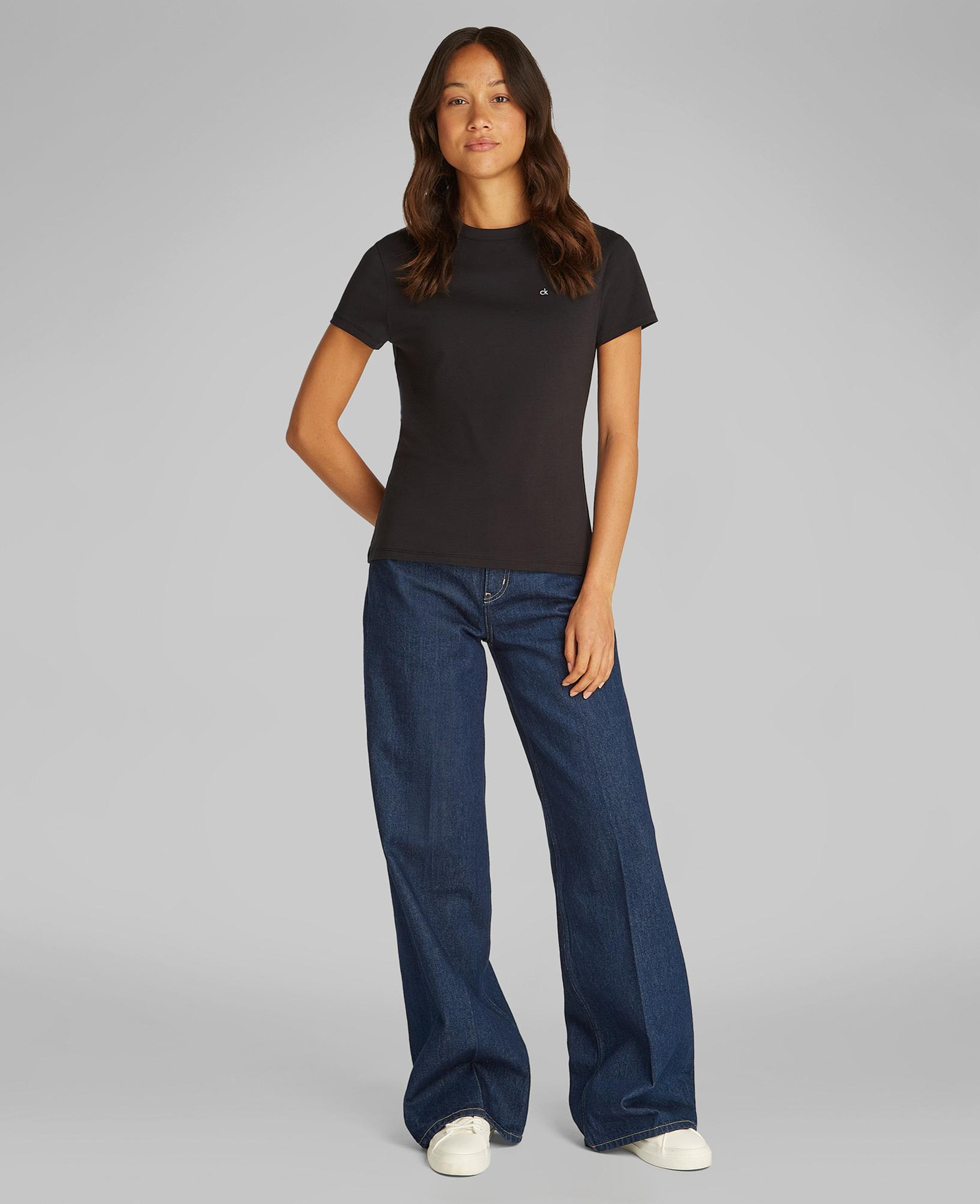 Calvin Klein Graphic Slim Kadın Siyah T-Shirt