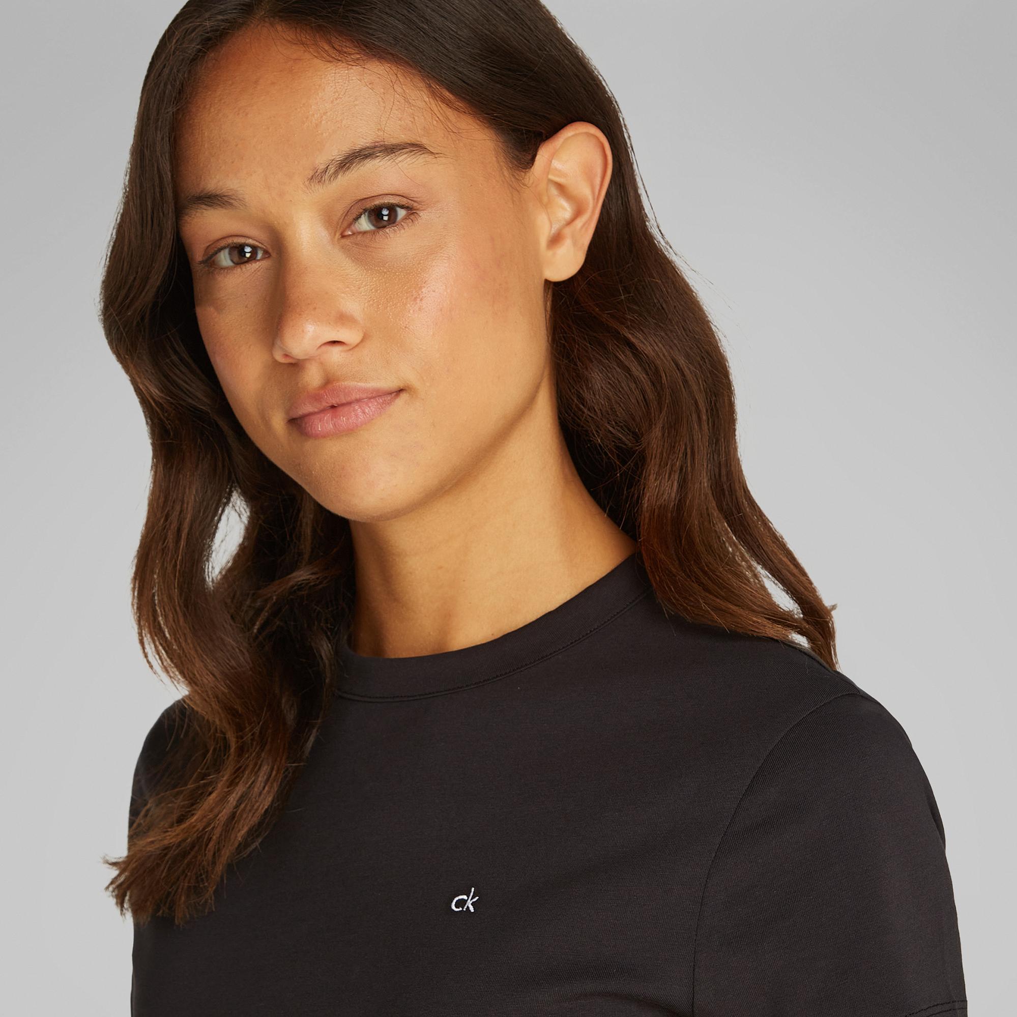 Calvin Klein Graphic Slim Kadın Siyah T-Shirt