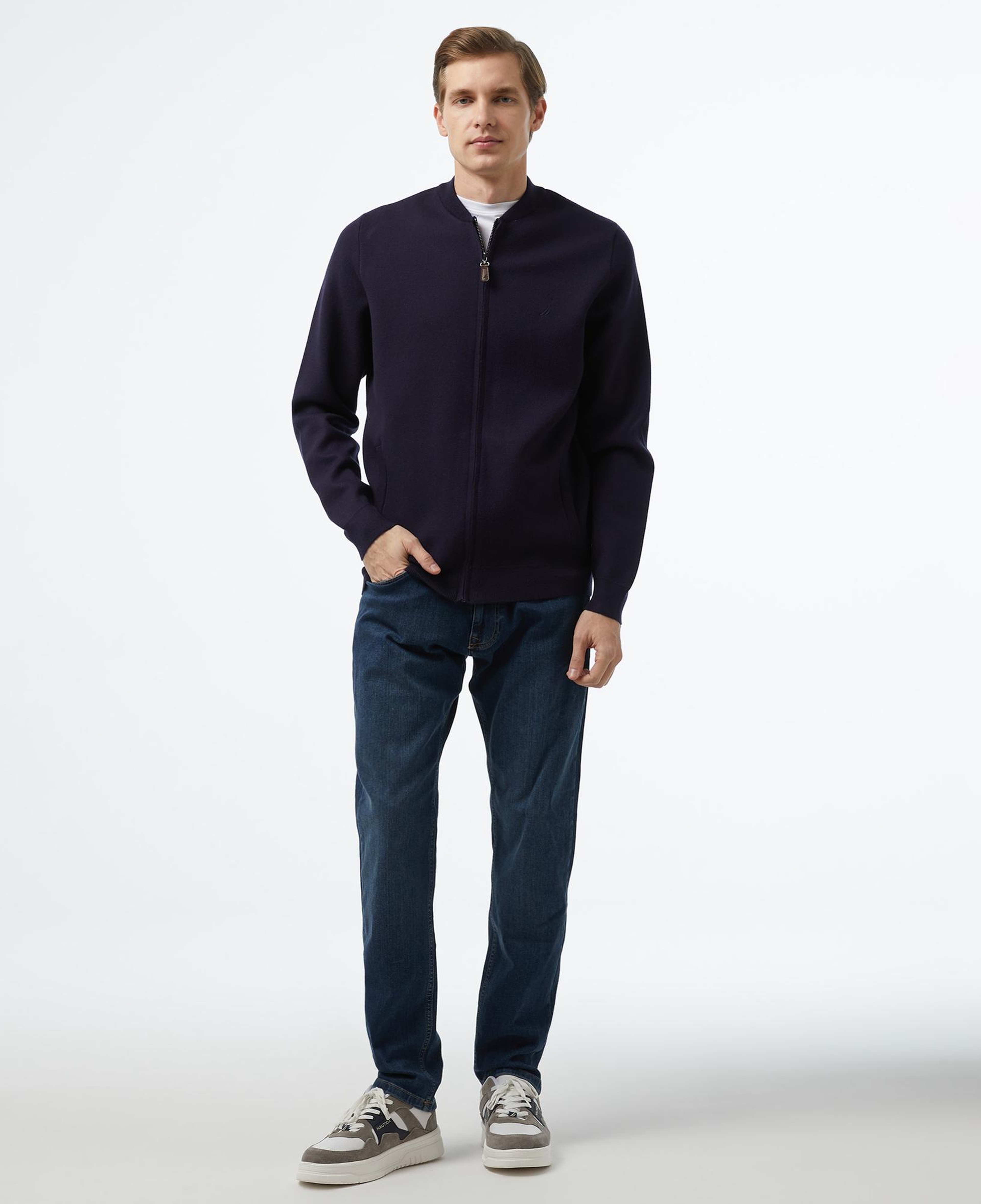 Nautica Erkek Lacivert Regular Fit Hırka