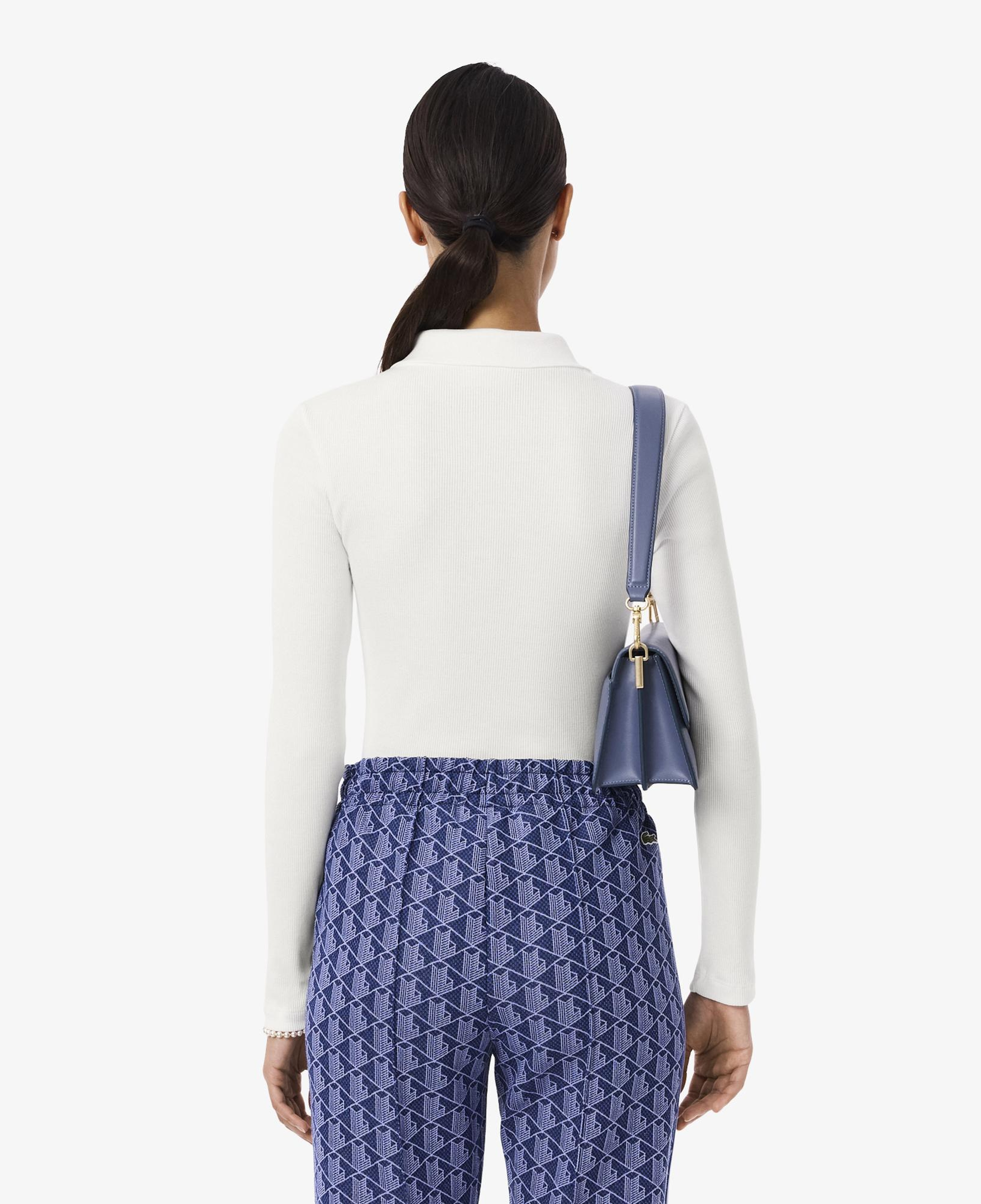 Lacoste L.12.D Kadın Slim Fit Uzun Kollu Beyaz Polo