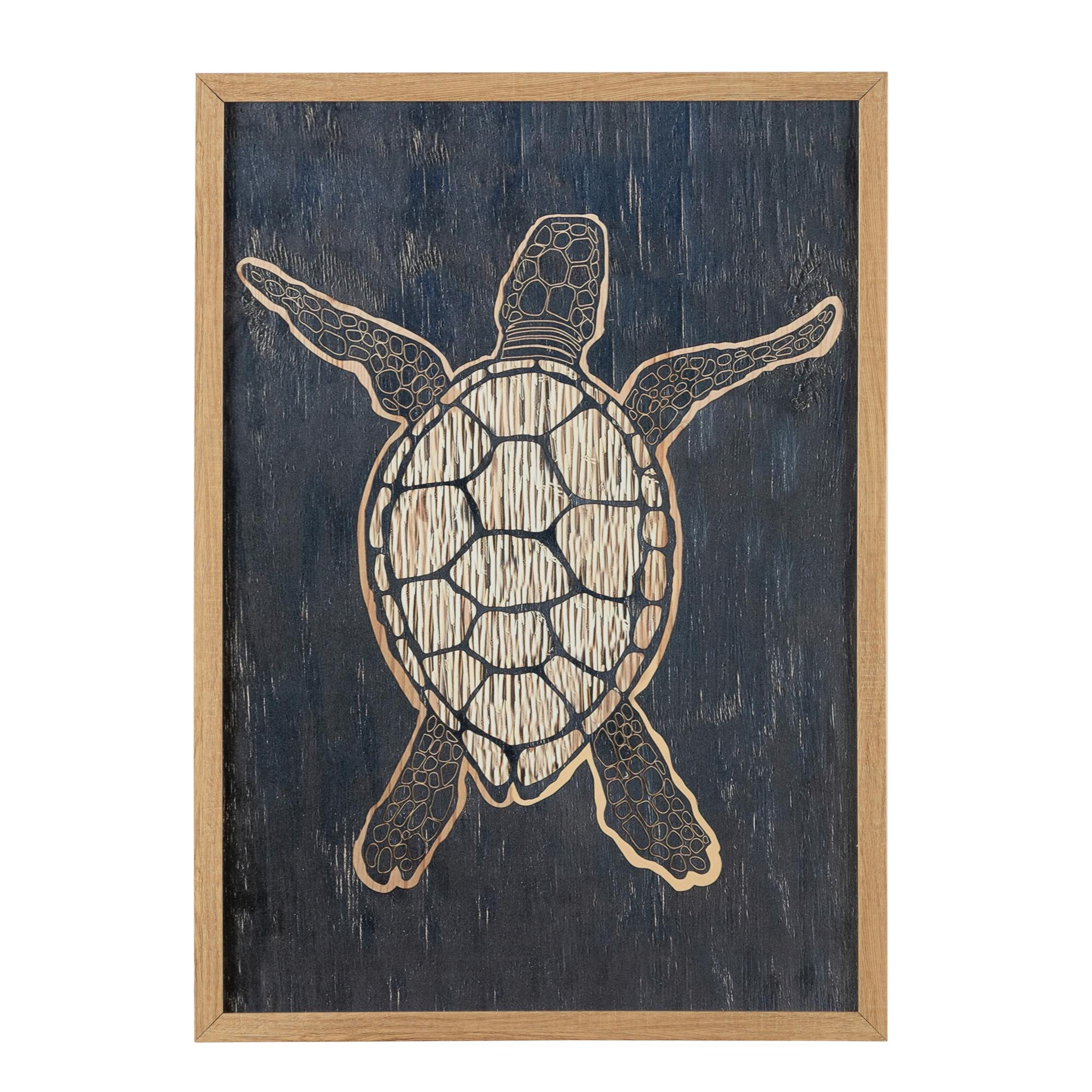 TERRAPIN ÇERÇEVELİ AHŞAP TABLO 50X70CM