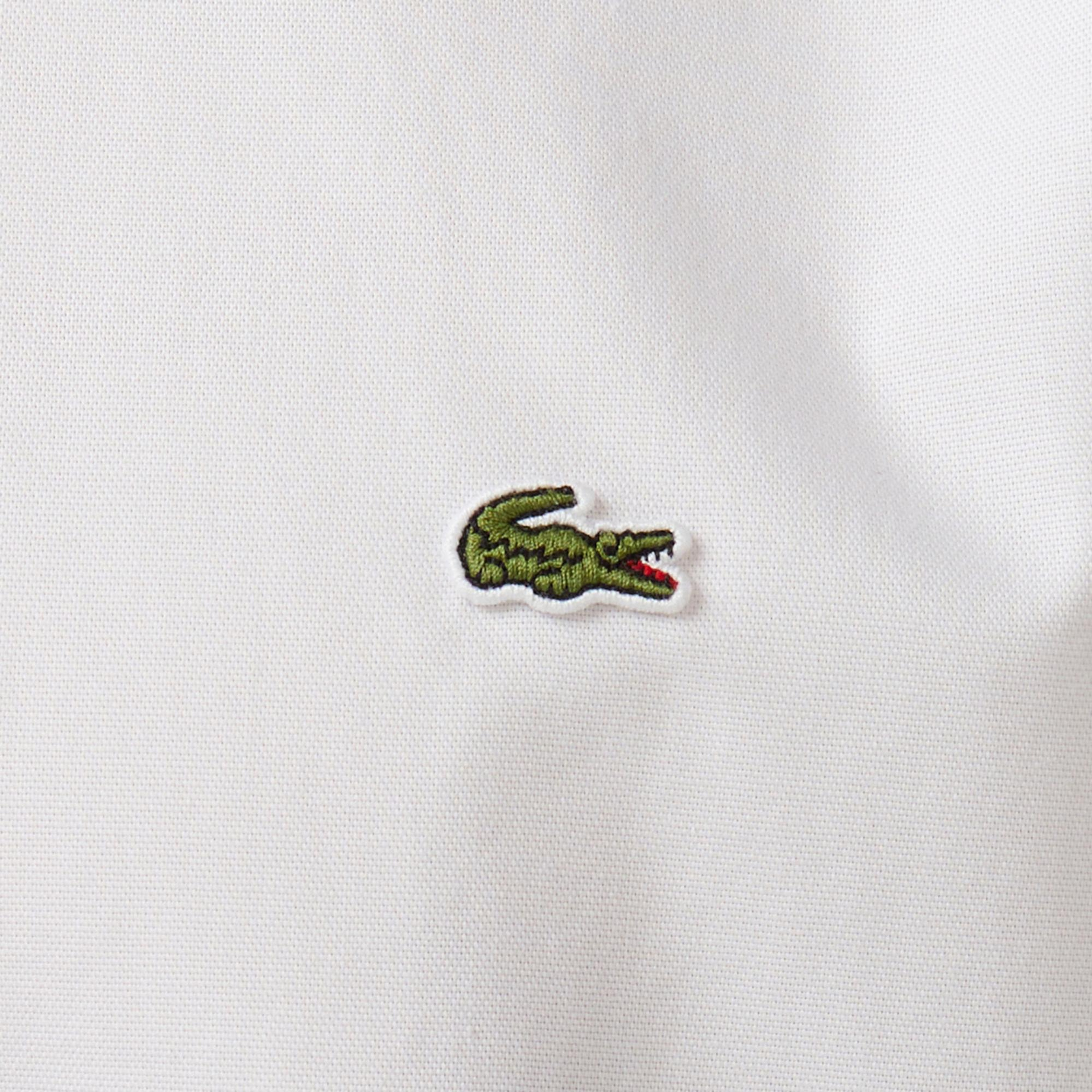 Lacoste Erkek Slim Fit Düğmeli Yaka Beyaz Gömlek