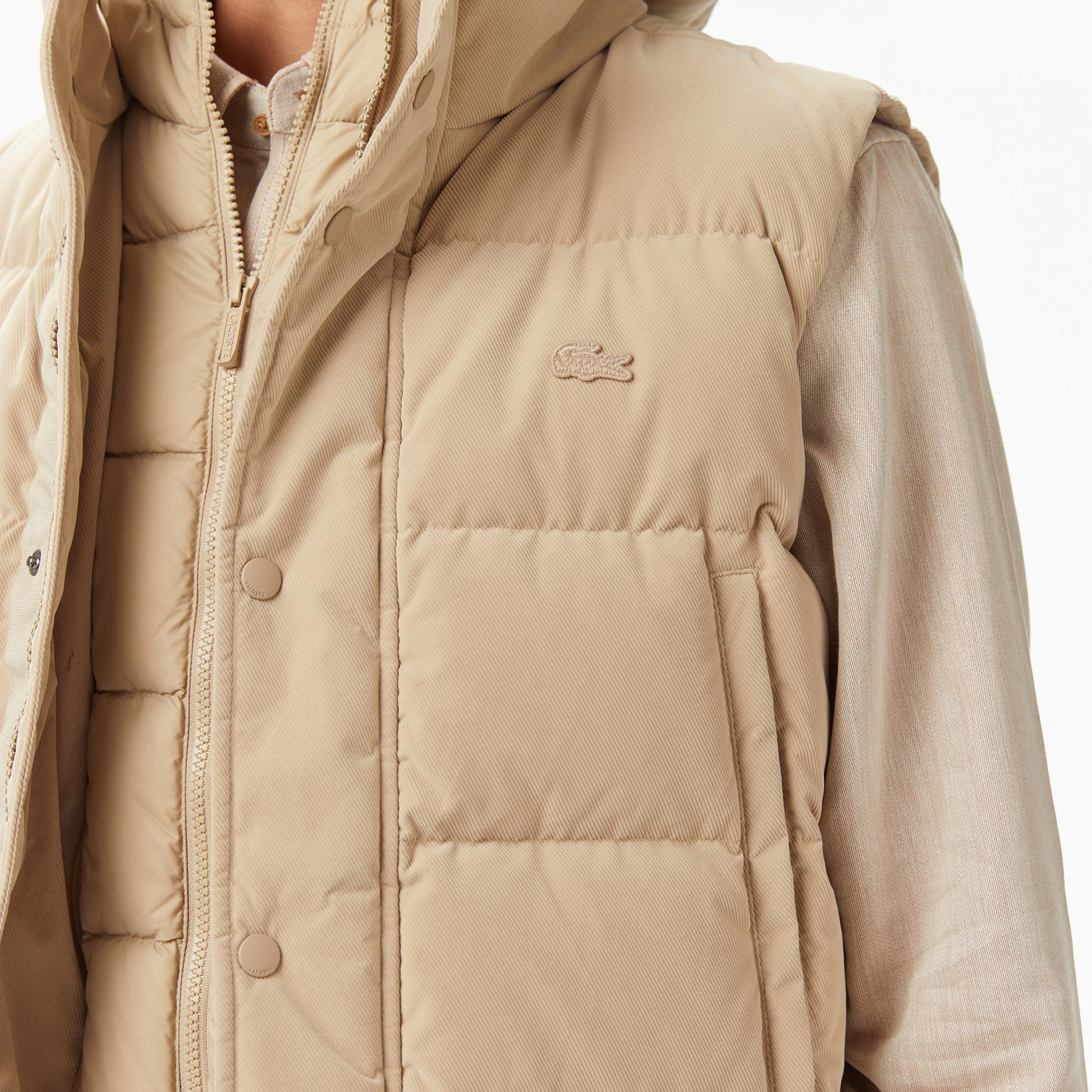 Lacoste Erkek Kapüşonlu Açık Kahverengi Yelek