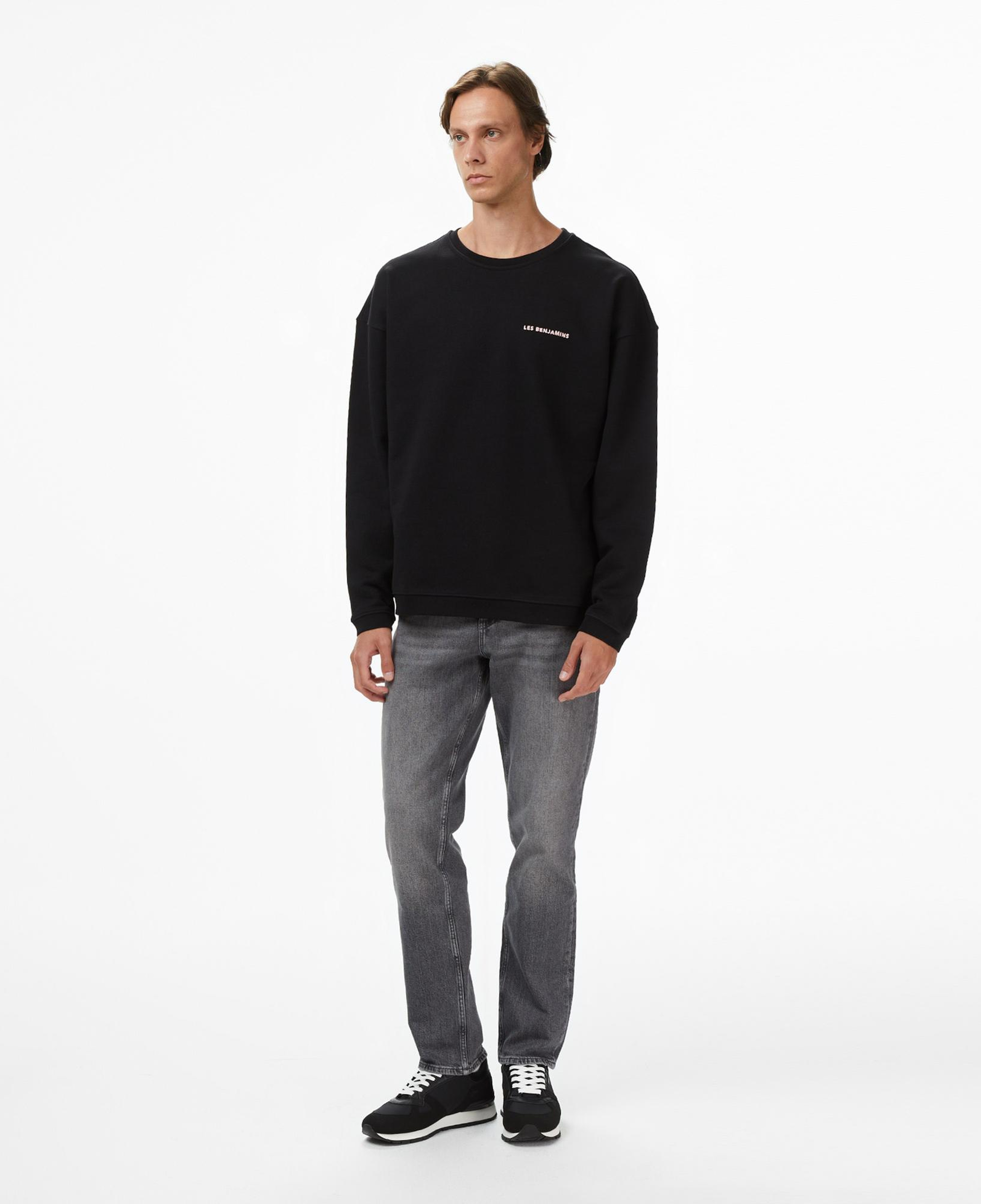 Les Benjamins 005 Erkek Siyah Sweatshirt