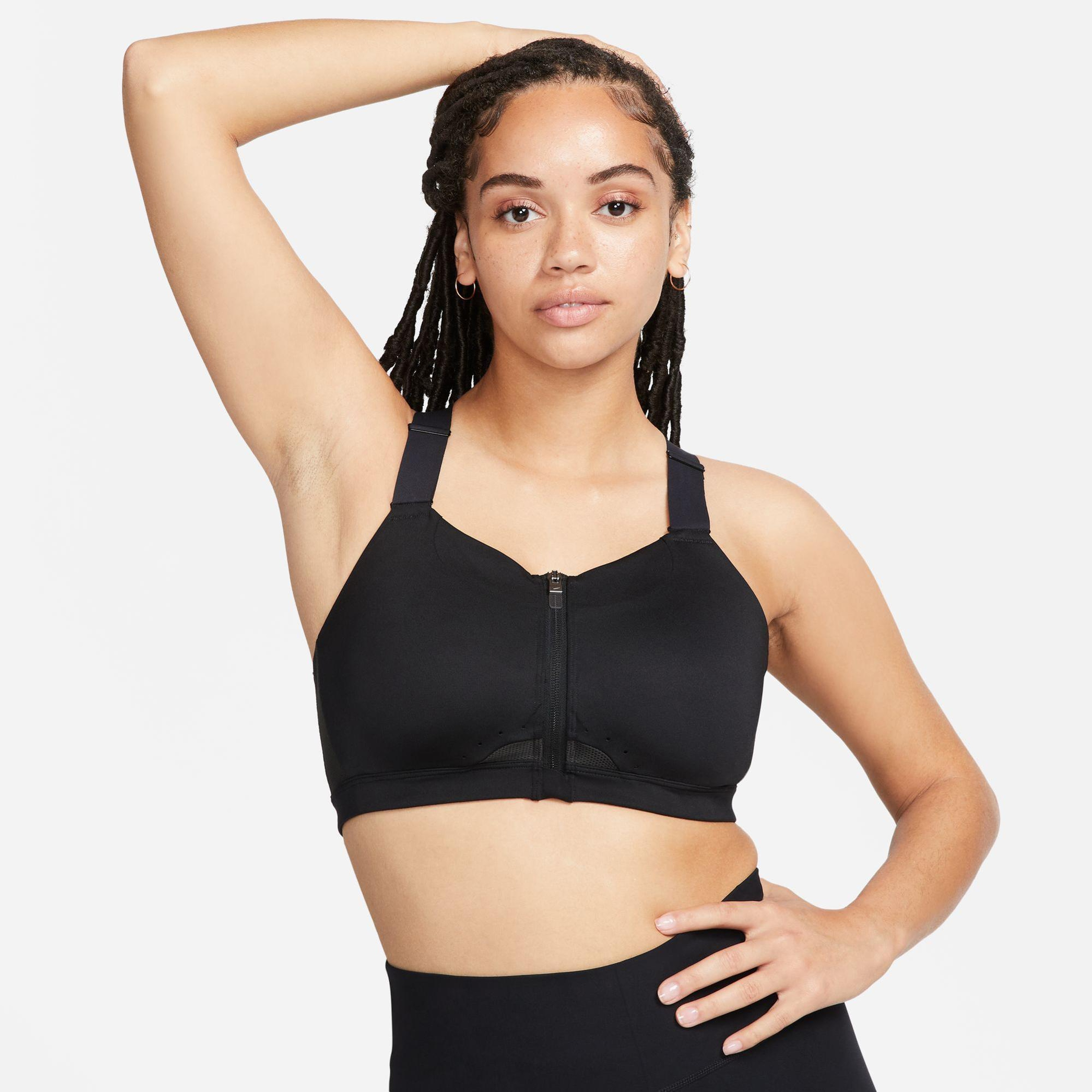 Nike Dri-Fit Alpha Zip-Front Kadın Siyah Bra