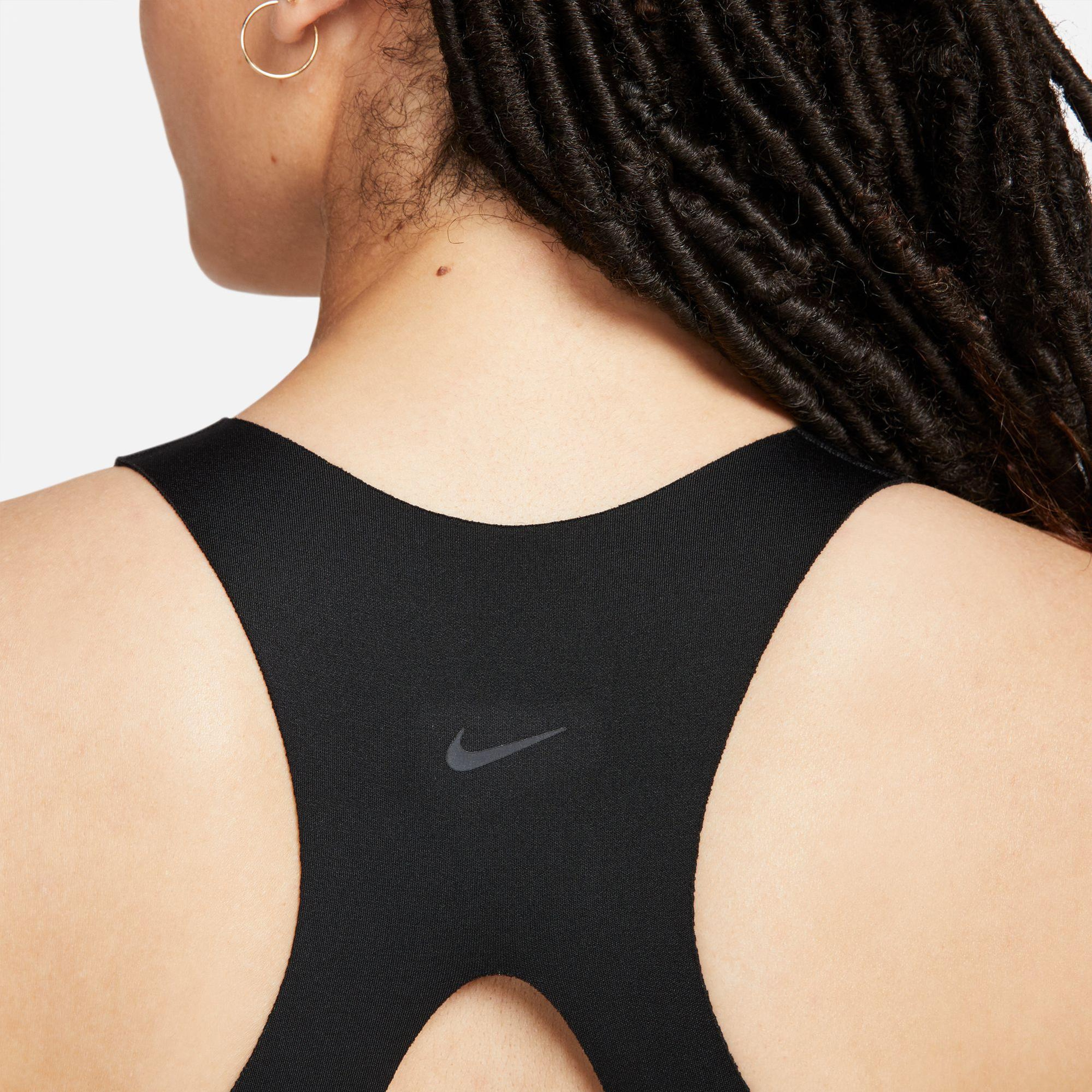 Nike Dri-Fit Alpha Zip-Front Kadın Siyah Bra