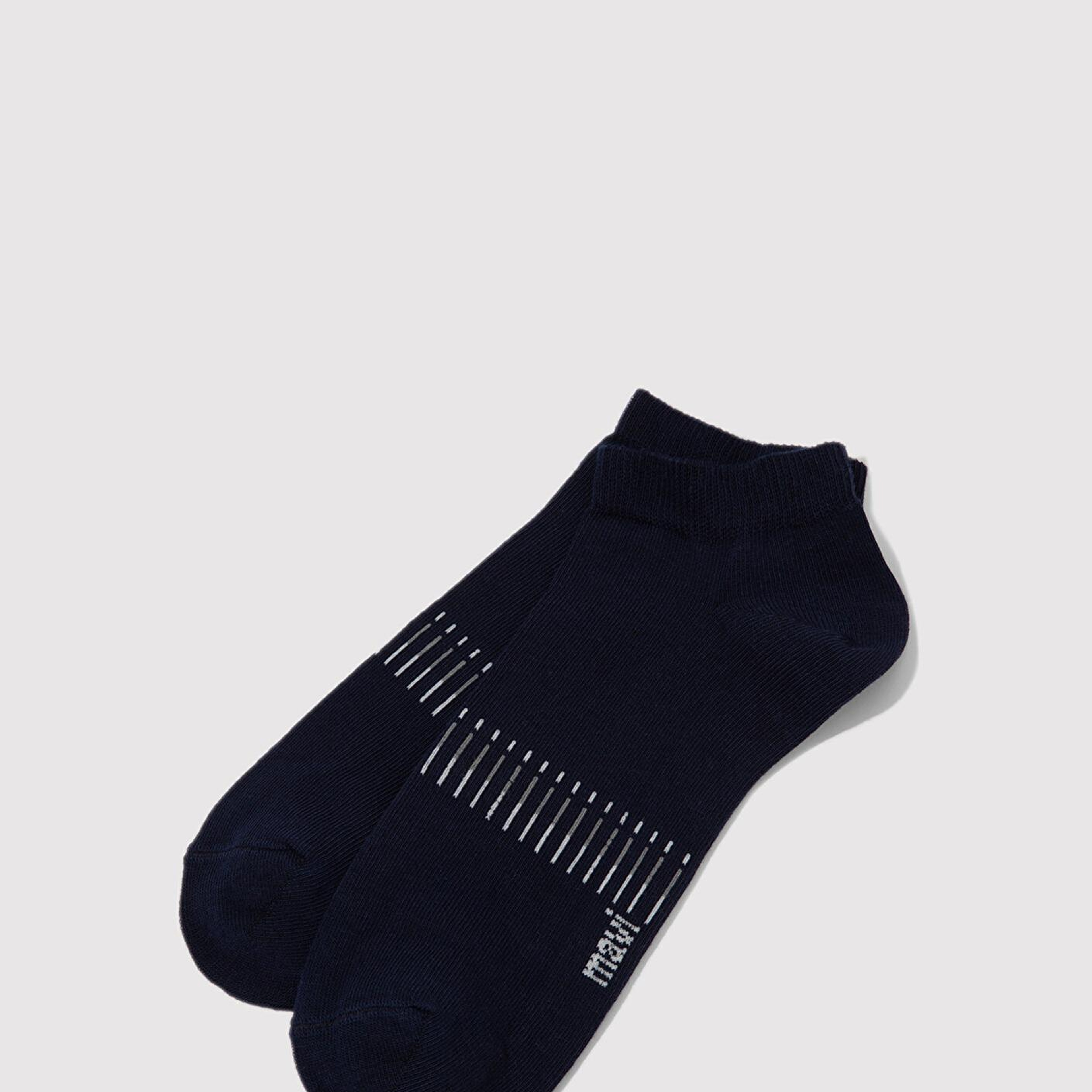 Mavi Çizgili Lacivert Patik Çorap 092577-33649