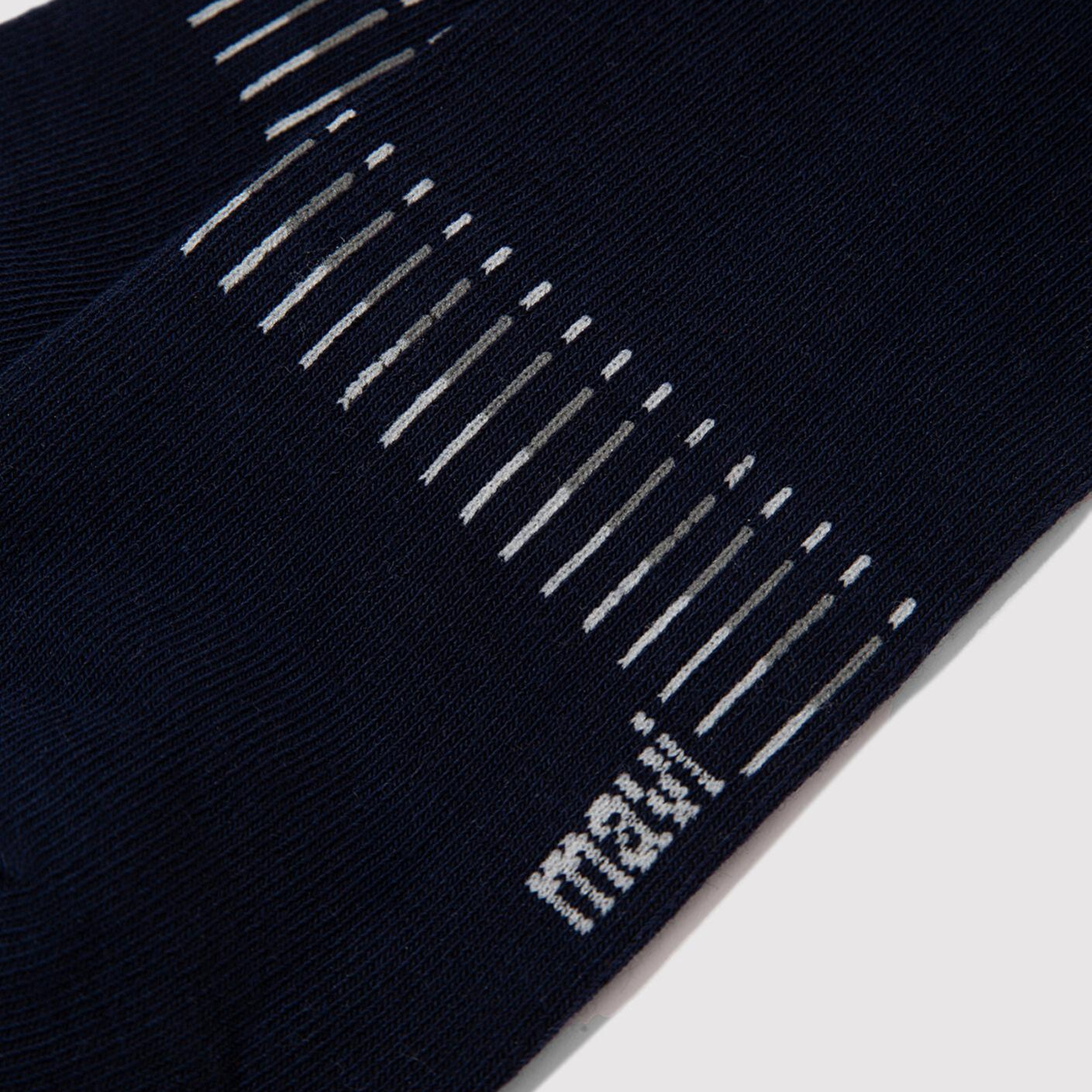 Mavi Çizgili Lacivert Patik Çorap 092577-33649