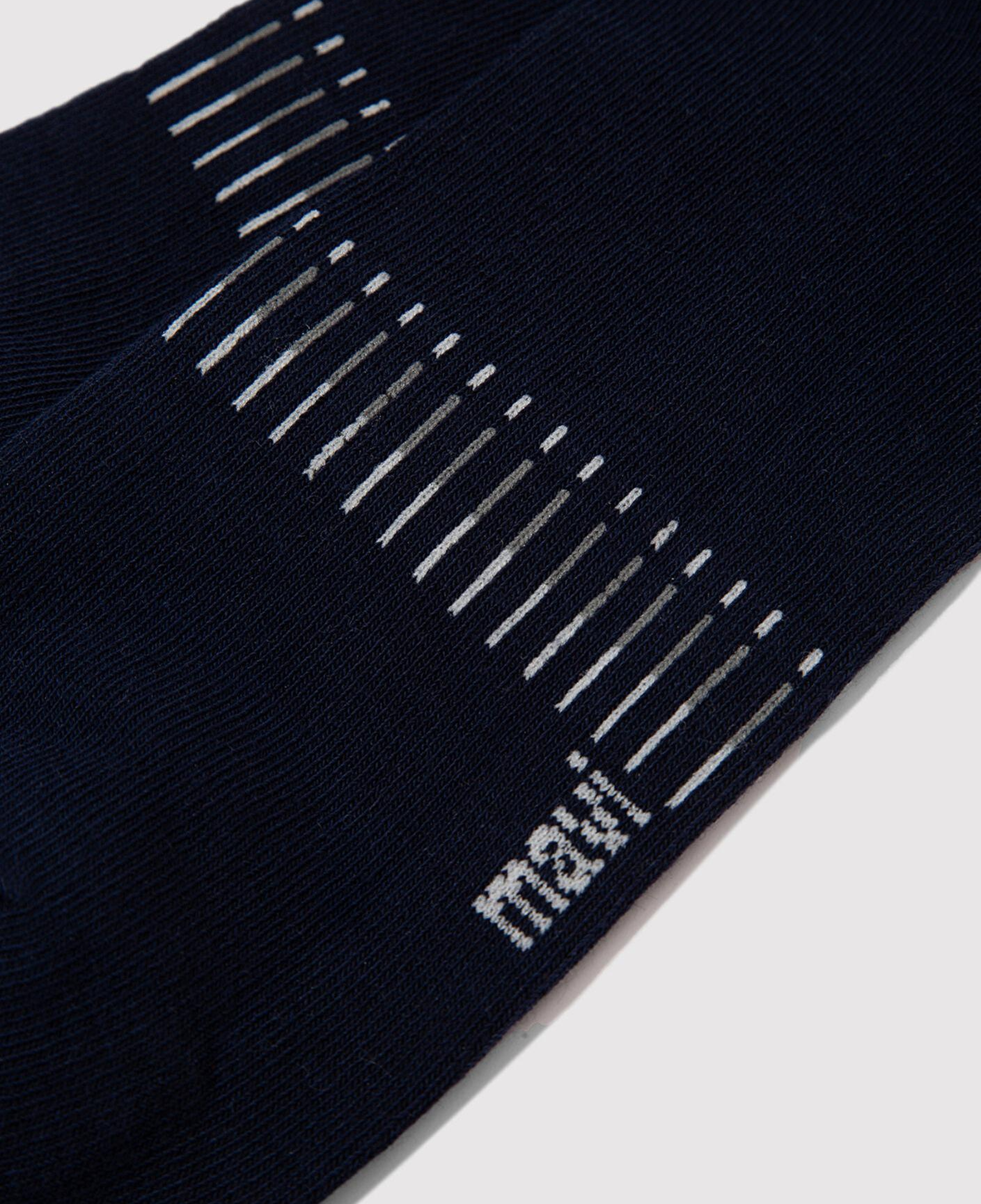 Mavi Çizgili Lacivert Patik Çorap 092577-33649