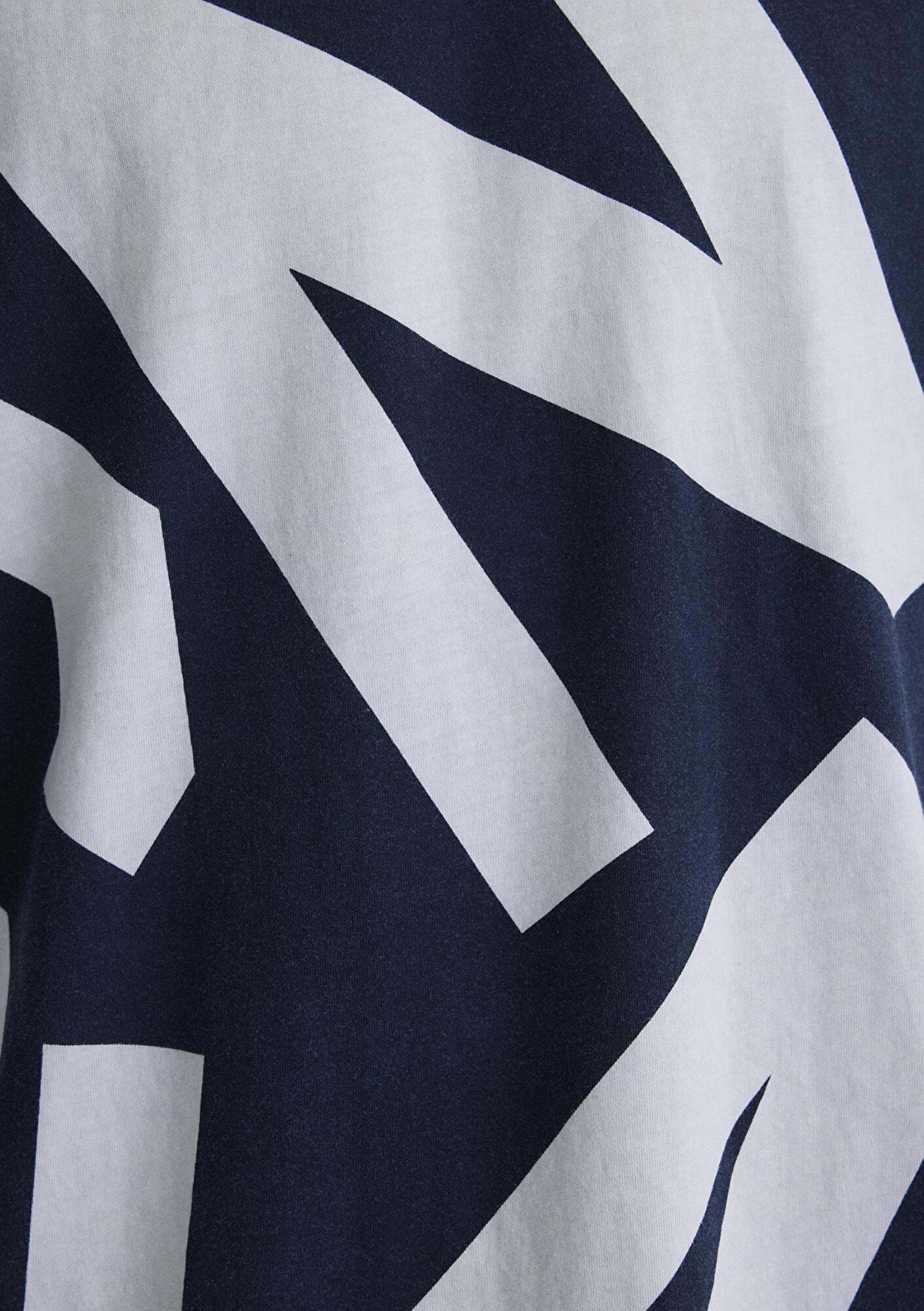 Mavi MVJNS Baskılı Lacivert Tişört Oversize / Geniş Kesim 0610271-70490