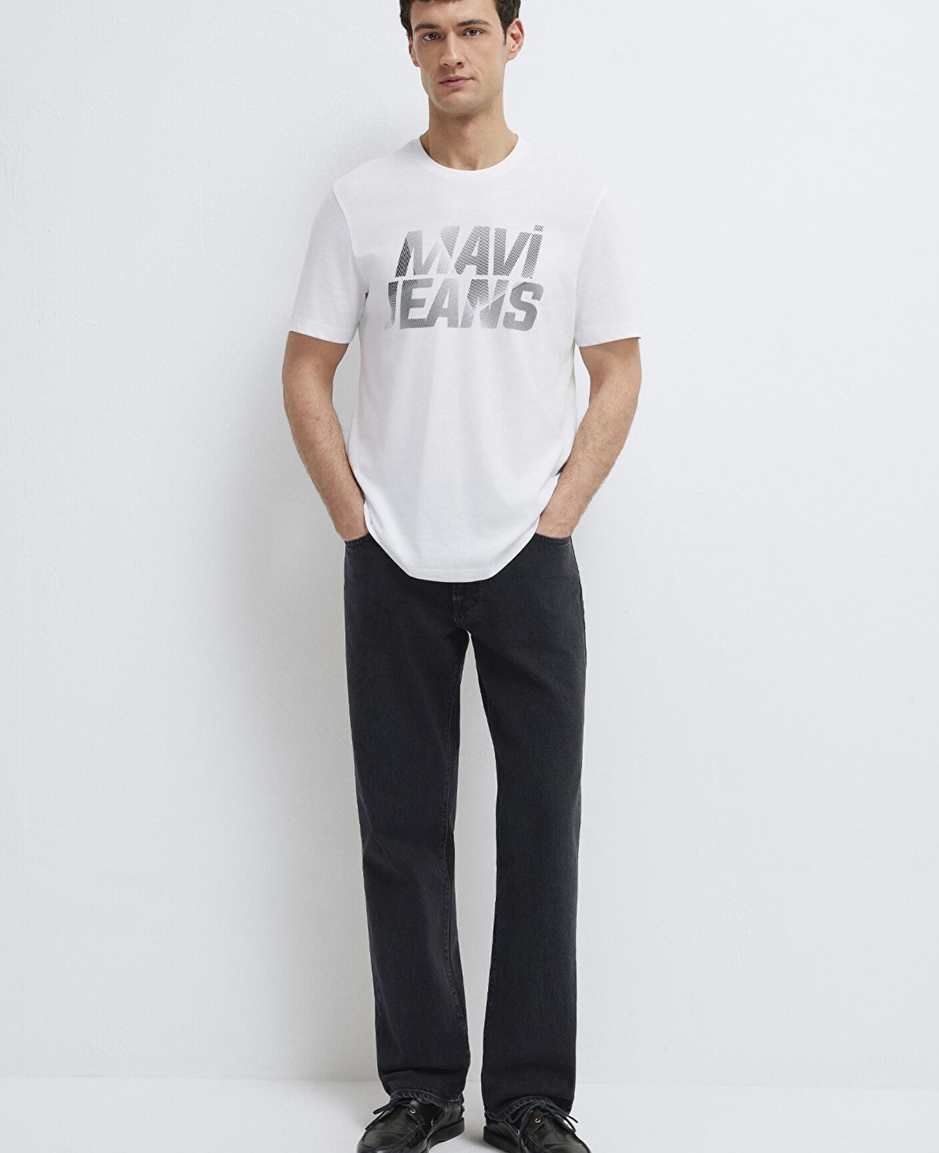 Mavi Mavi Jeans Baskılı Beyaz Tişört Regular Fit / Normal Kesim 0610260-620