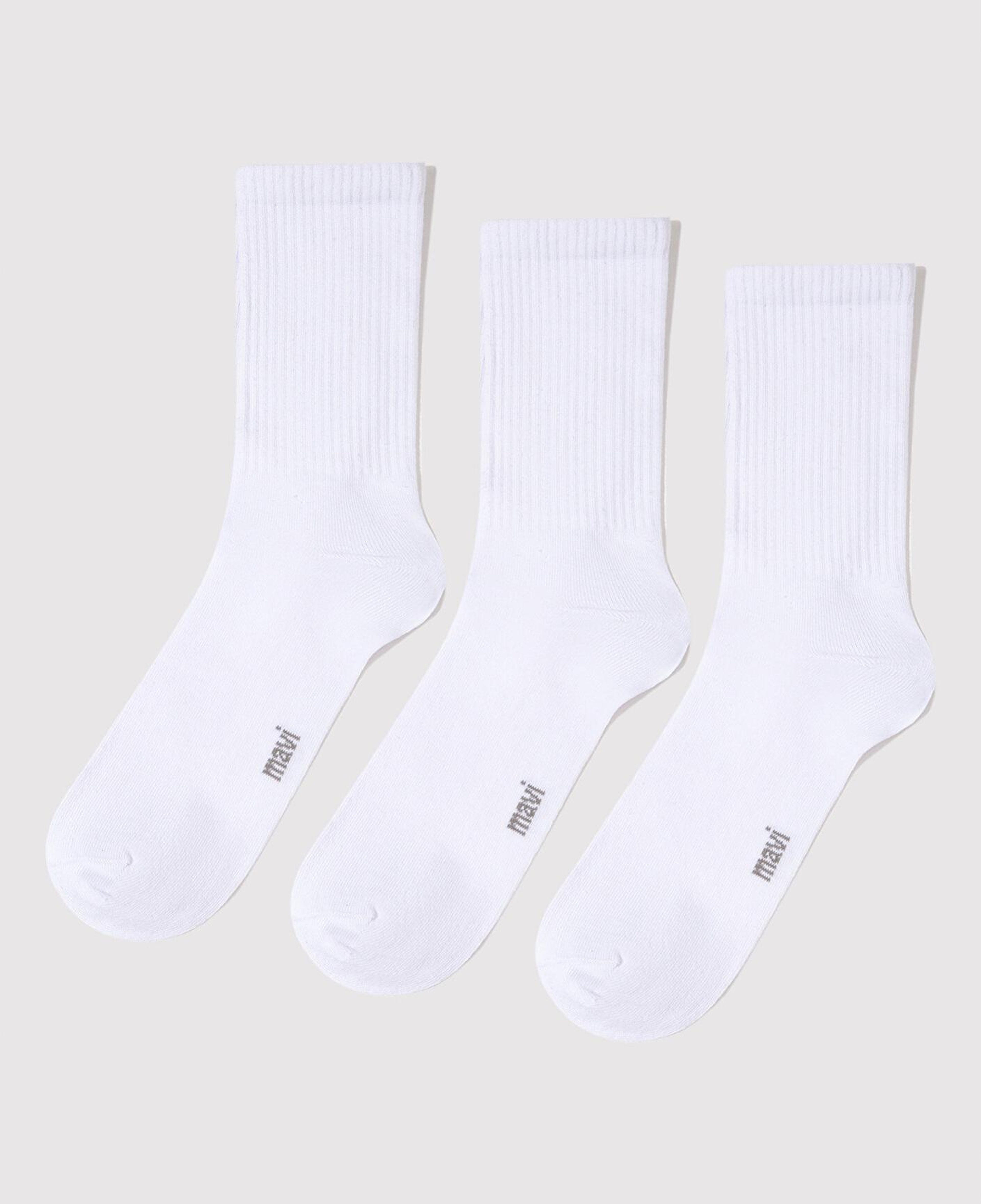 Mavi 3lü Beyaz Soket Çorap 0911173-620