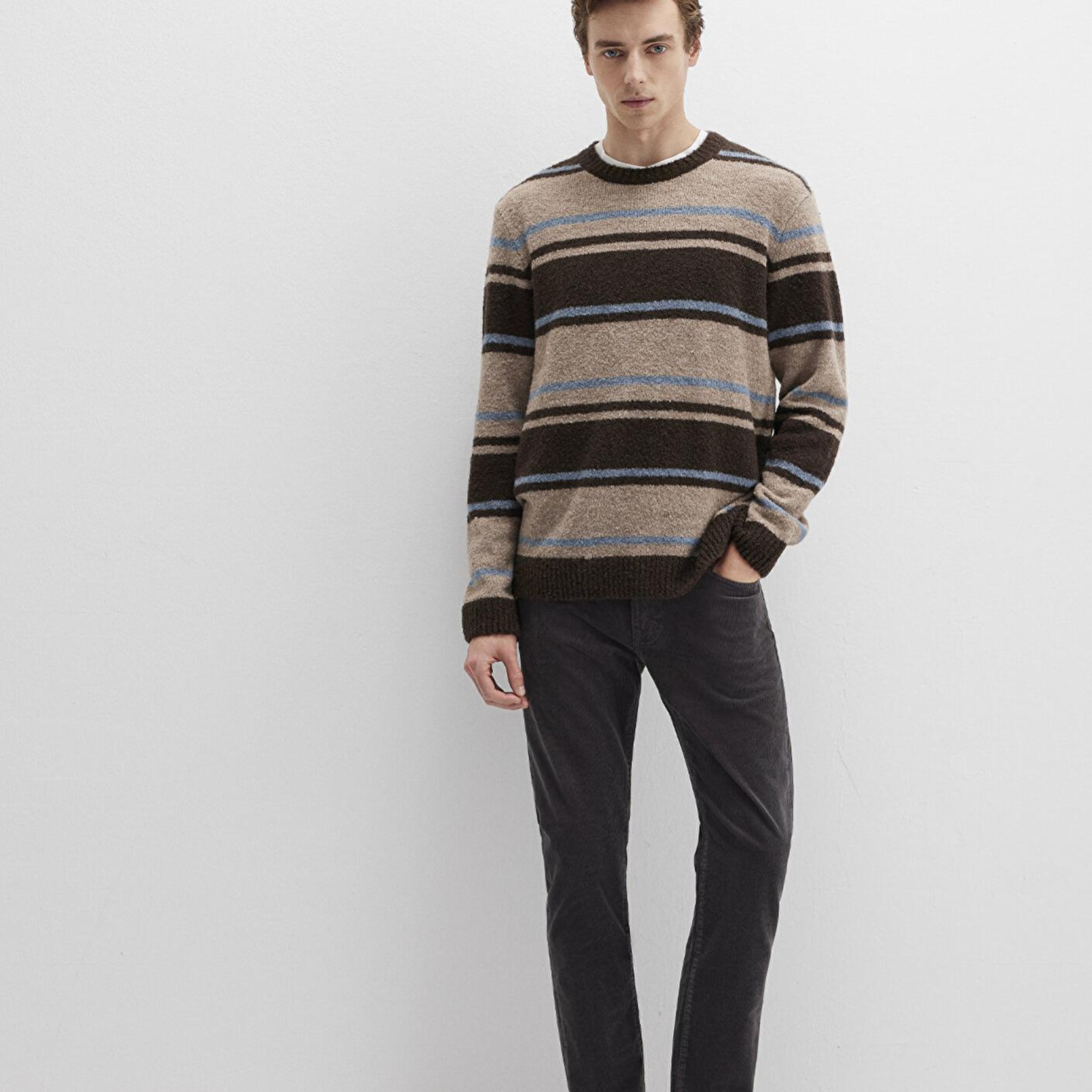 Mavi Marcus Koyu Gri Kadife Pantolon 0035182643